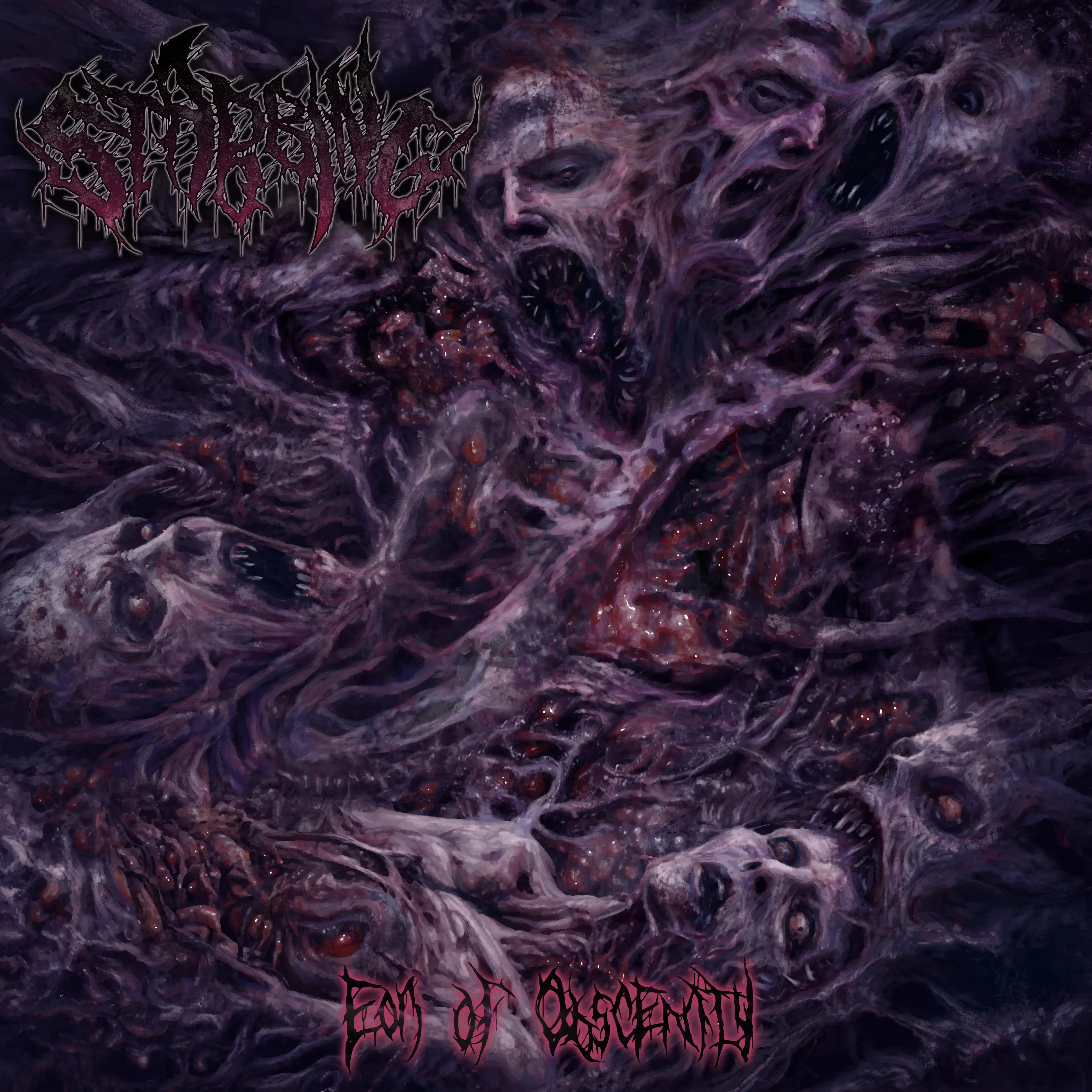 STABBING - Eon Of Obscenity · RED/BLACK LP (Brutal Death Metal Vinyl) · Picture 1