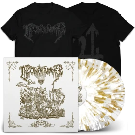 THRONEHAMMER · Slay | Kill | Erase | T-SHIRT+CLEAR WHITE GOLD 2LP (Doom Metal/Epic Metal/Death Metal/Heavy Metal Vinyl)