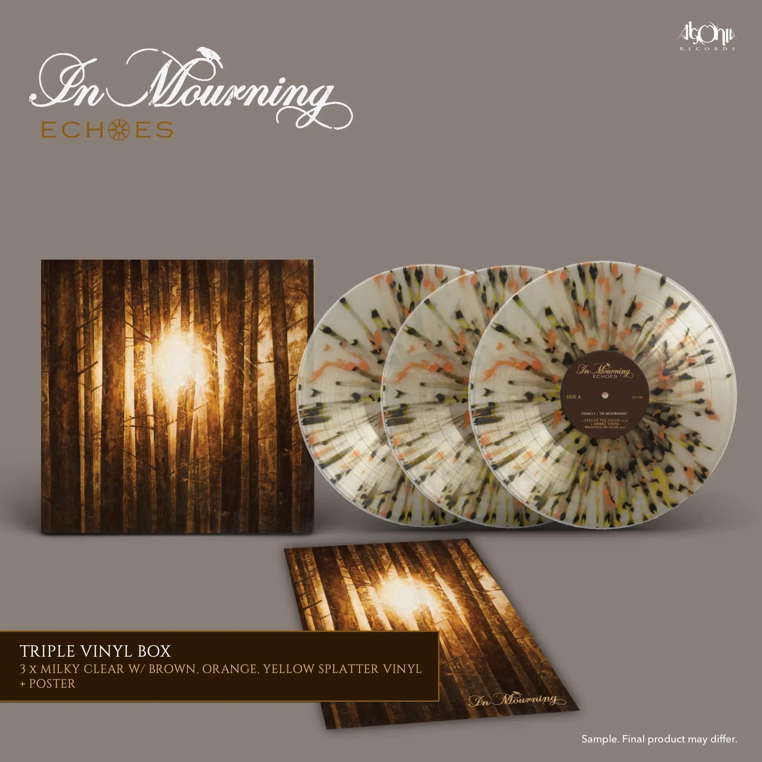 IN MOURNING - Echoes · SPLATTER 3LP (Melodic Death Metal Vinyl)