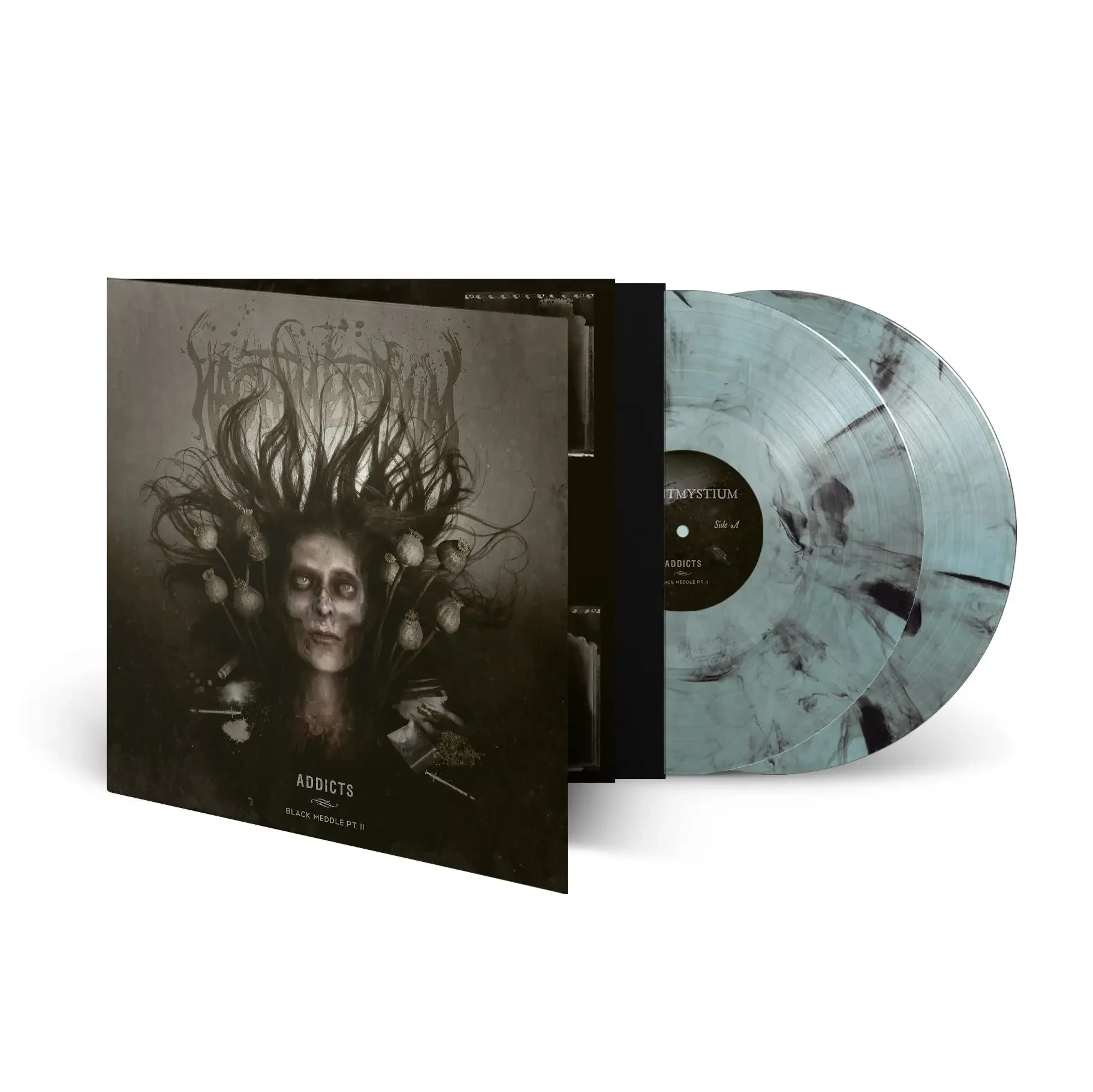 NACHTMYSTIUM · Addicts - Black Meddle Pt. II | BLUE/GREEN MARBLED 2LP (Black Metal Vinyl) · Picture 2