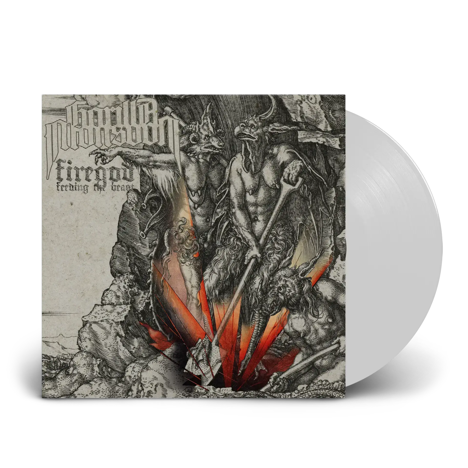 GORILLA MONSOON - Firegod - Feeding The Beast · WHITE LP (Stoner Rock Vinyl)