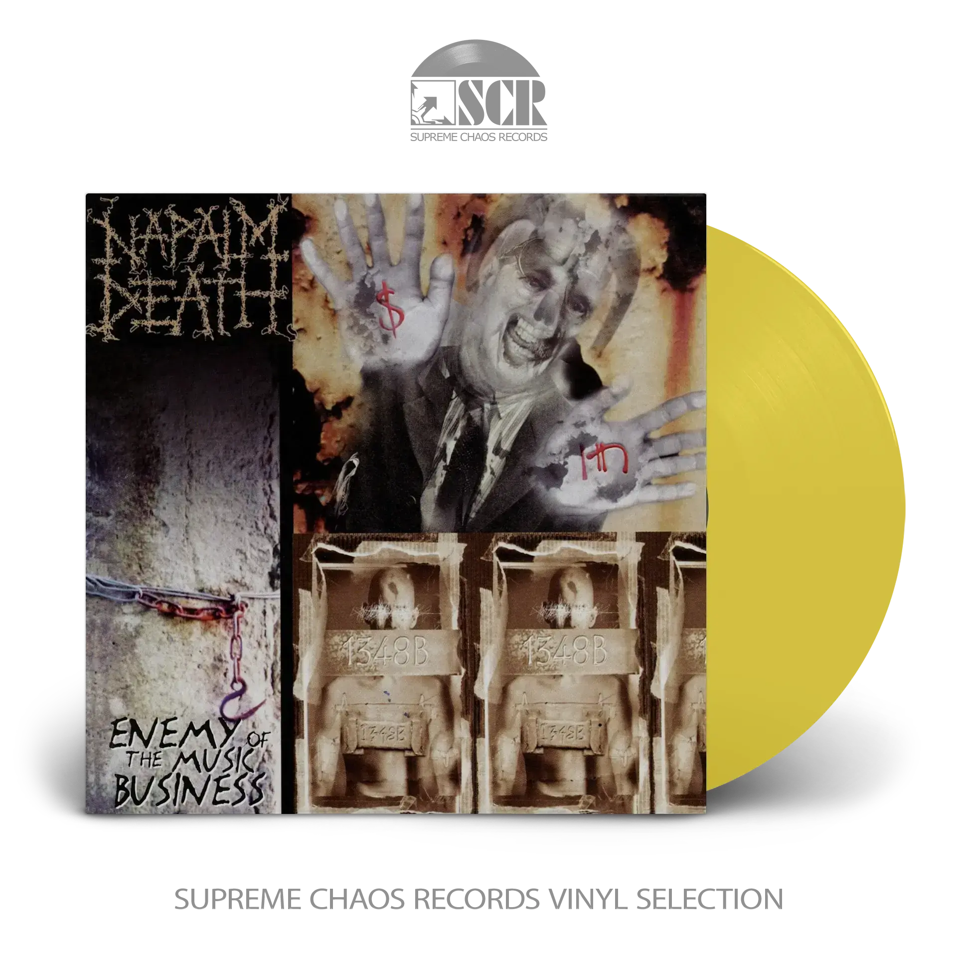 NAPALM DEATH - Enemy Of The Music Business · YELLOW LP (Rock/Grindcore Vinyl)
