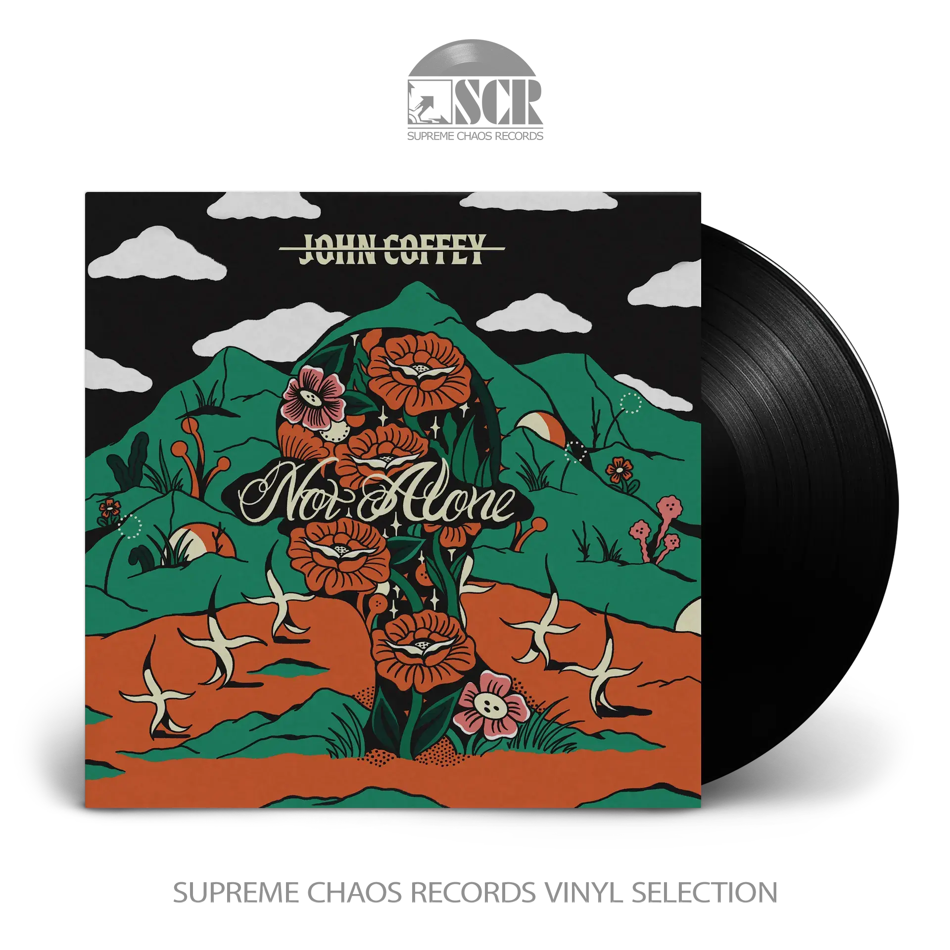 JOHN COFFEY · Not Alone | BLACK LP (Hardcore Vinyl)