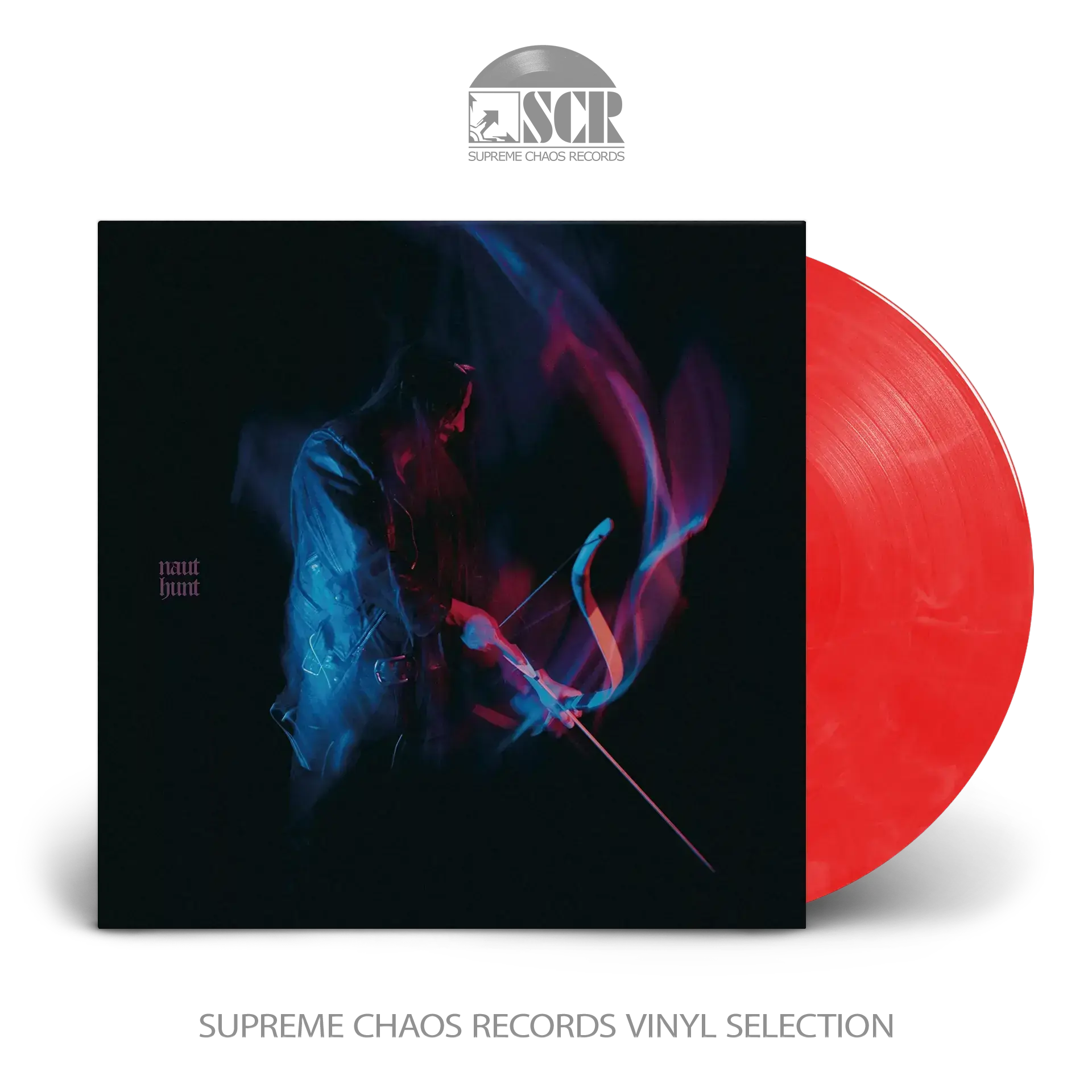 NAUT · Hunt | RED/WHITE MARBLED LP (Dark Ambient Vinyl)
