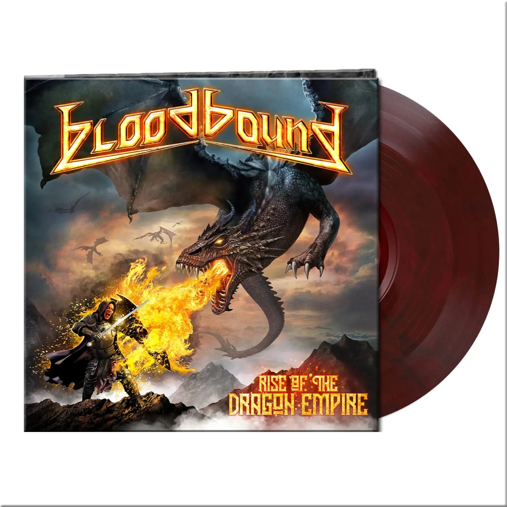 BLOODBOUND - Rise Of The Dragon Empire · CLEAR RED/BLACK MARBLED LP (Power Metal Vinyl)