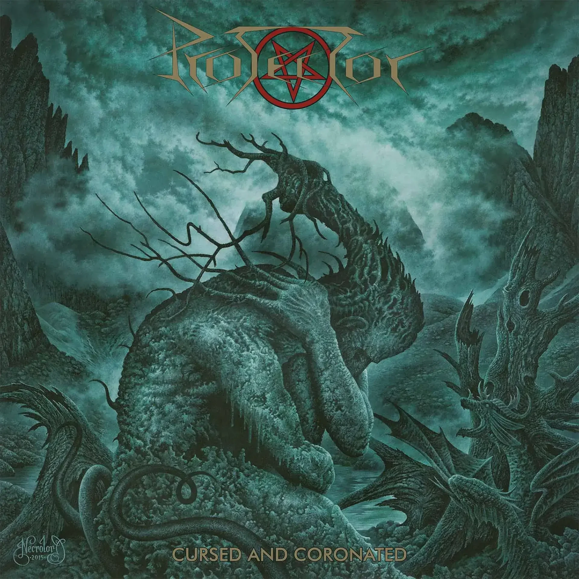 PROTECTOR · Cursed And Coronated | BLACK LP (Death Metal Vinyl) · Picture 1
