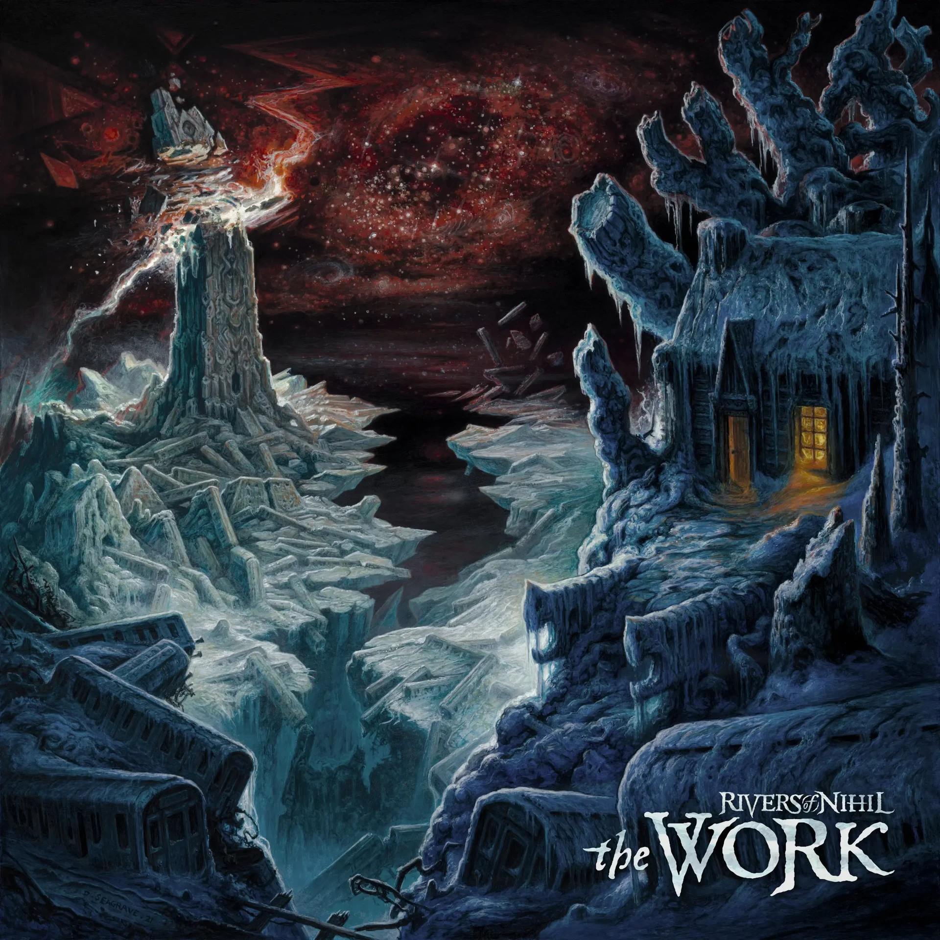 RIVERS OF NIHIL · The Work | BLUE/BLACK/WHITE 2LP (Progressive Metal/Doom Metal/Death Metal Vinyl) · Picture 1