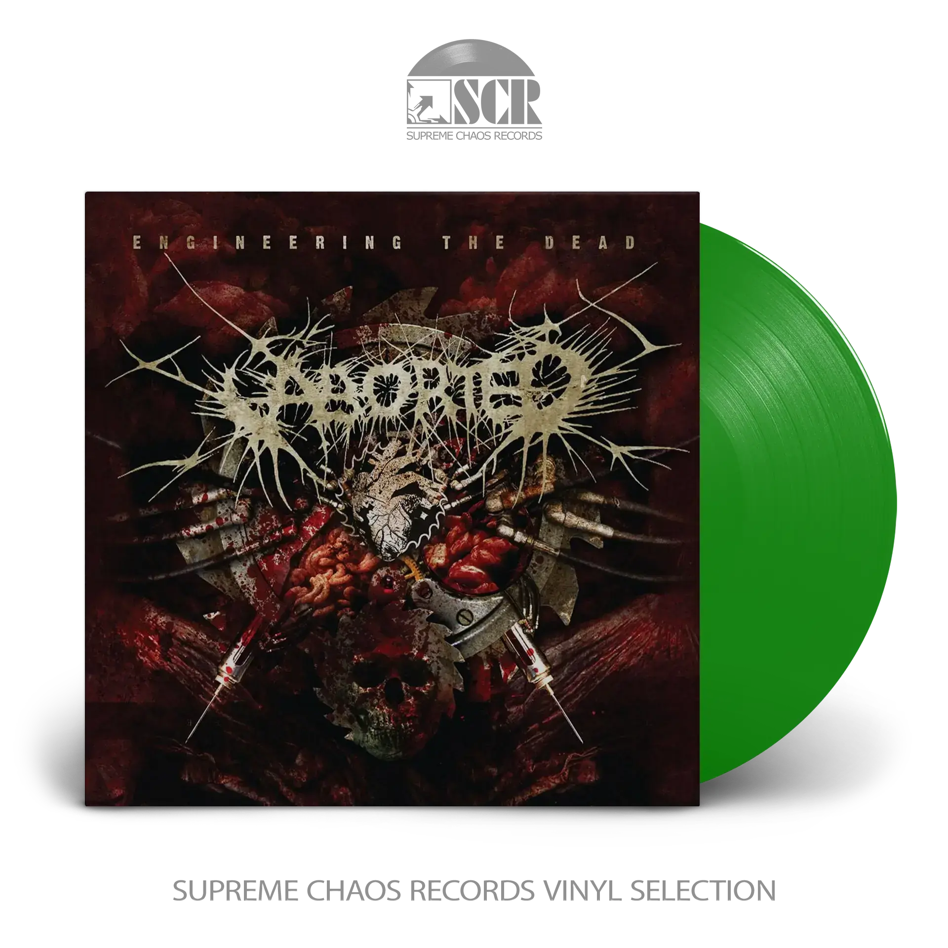 ABORTED · Engineering the Dead | TRANSPARENT GREEN LP (Death Metal Vinyl)