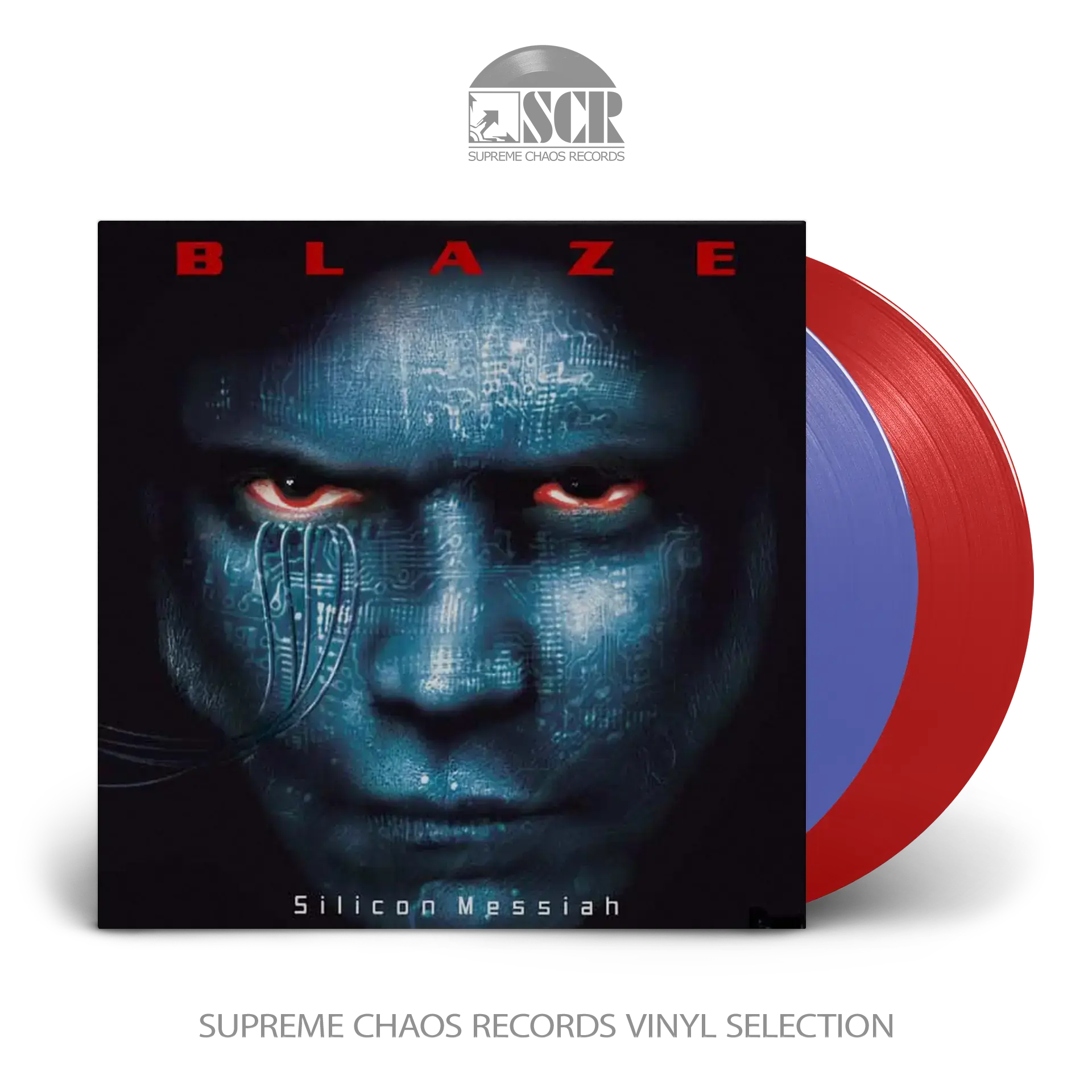 BLAZE BAYLEY - Silicon Messiah 25th Anniversary Edition · RED/BLUE 2LP (Heavy Metal Vinyl)