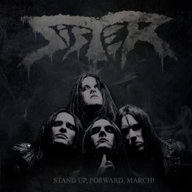 SISTER · Stand Up, Forward, March! | GREY MARBLED LP (Heavy Metal Vinyl) · Picture 1
