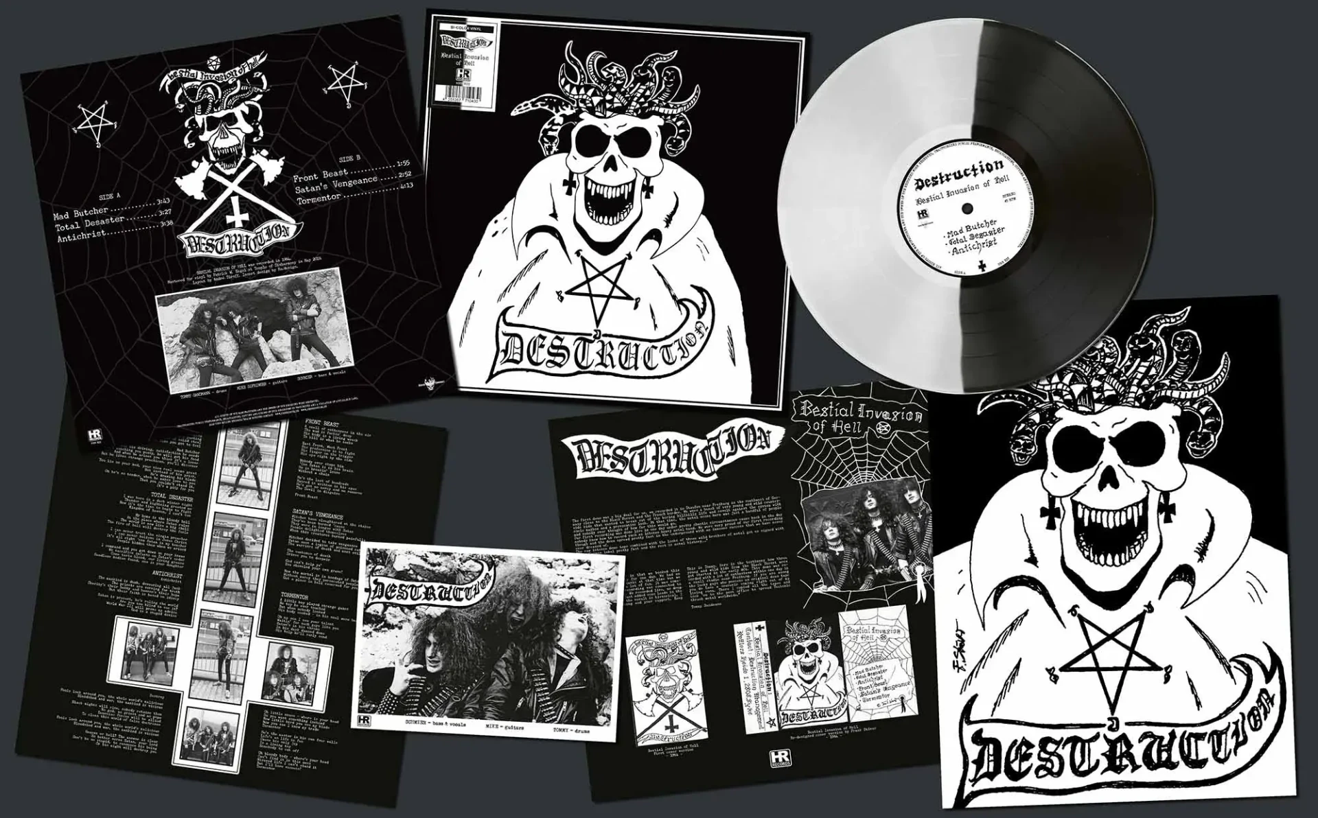 DESTRUCTION - Bestial Invasion of Hell [BLACK/WHITE LP] (Thrash Metal Vinyl) · Picture 2