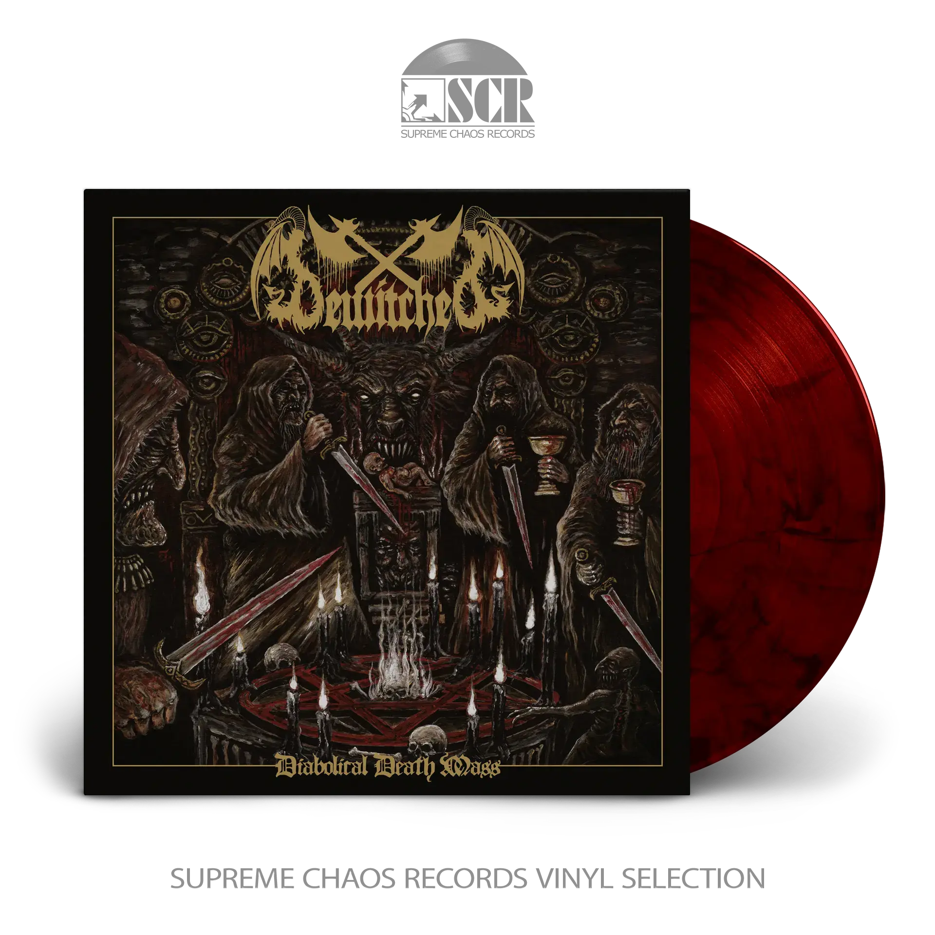 BEWITCHED · Diabolical Death Mass | RED/BLACK MARBLED LP (Thrash Metal/Black Metal Vinyl)