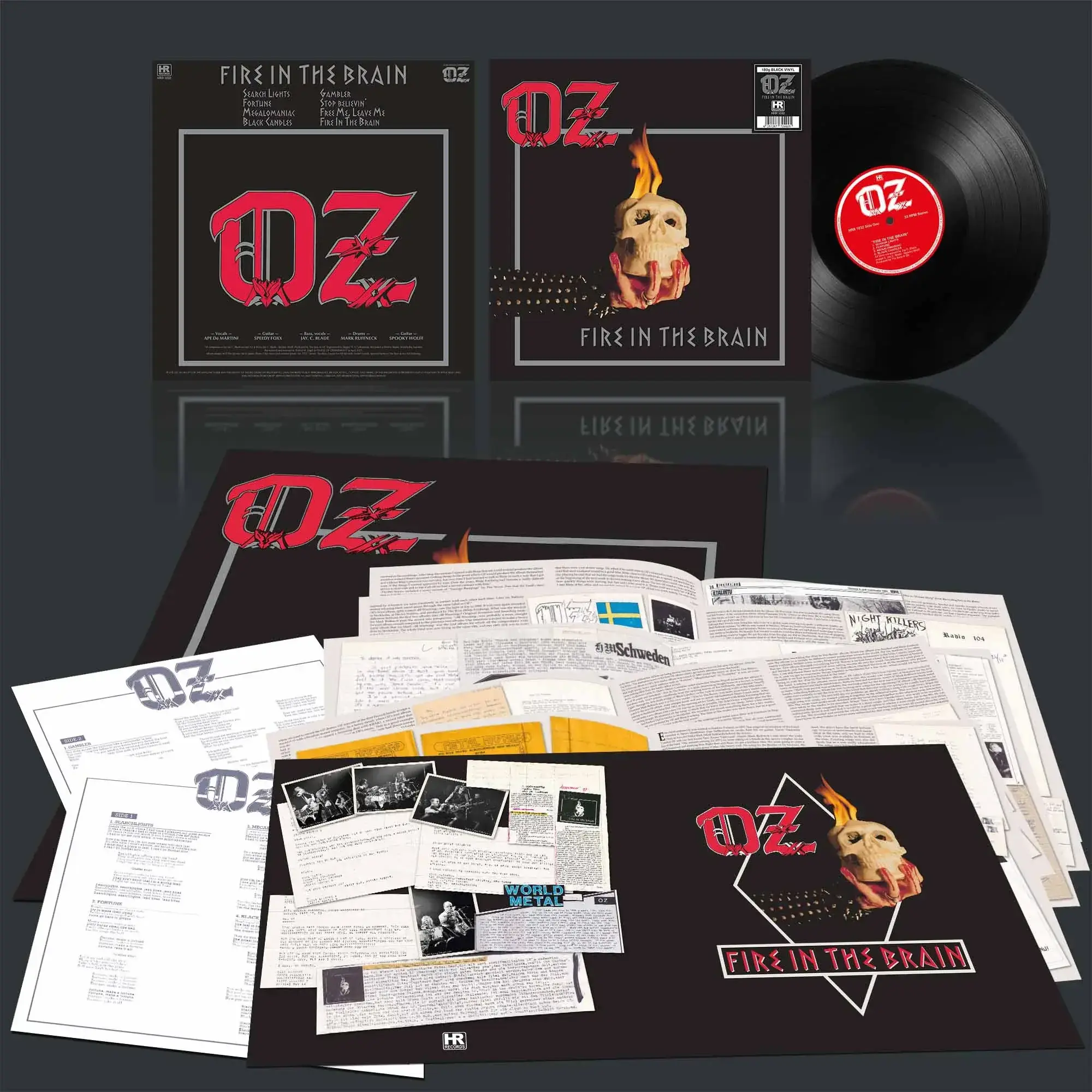 OZ · Fire In The Brain (Re-Release) | BLACK LP (Heavy Metal Vinyl) · Picture 2