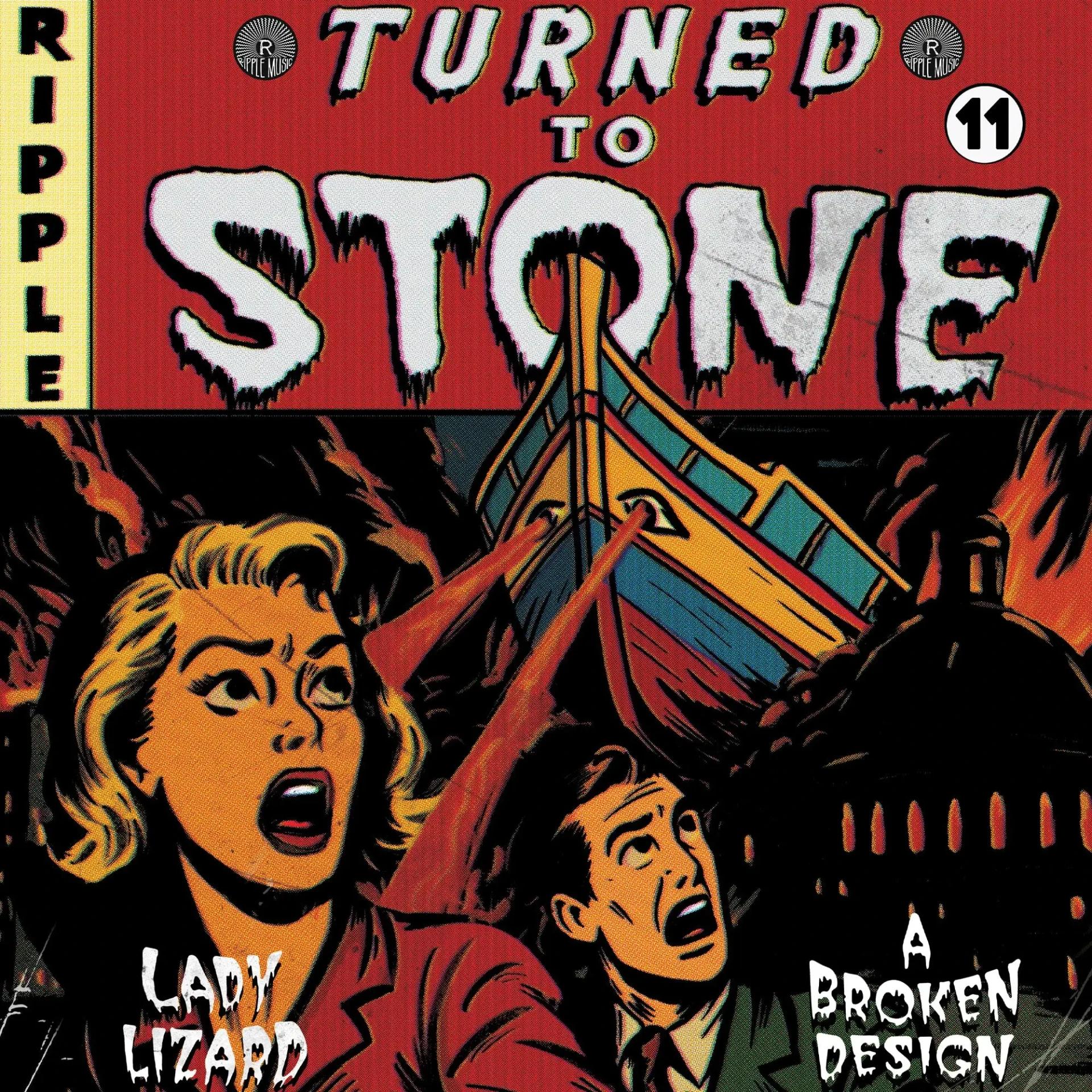 TURNED TO STONE · Chapter 11 - Lady Lizard &amp; A Broken Design | SPLATTER LP (Heavy Rock Vinyl) · Picture 1