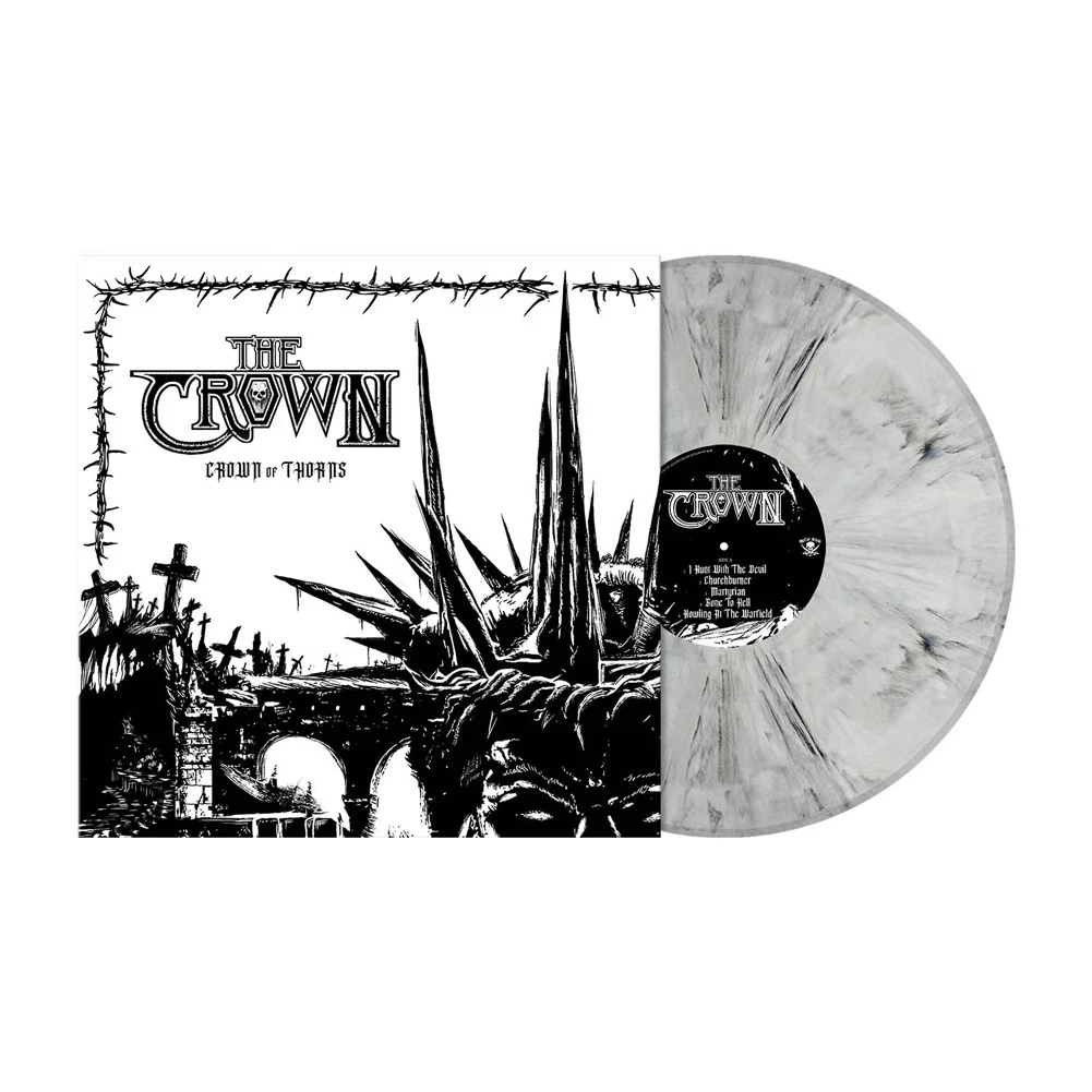 THE CROWN · Crown Of Thorns | WHITE/BLACK MARBLED LP (Thrash Metal/ Death Metal Vinyl)
