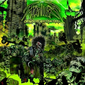 MORTILLERY · Origin Of Extinction | YELLOW 2LP (Thrash Metal Vinyl) · Picture 1