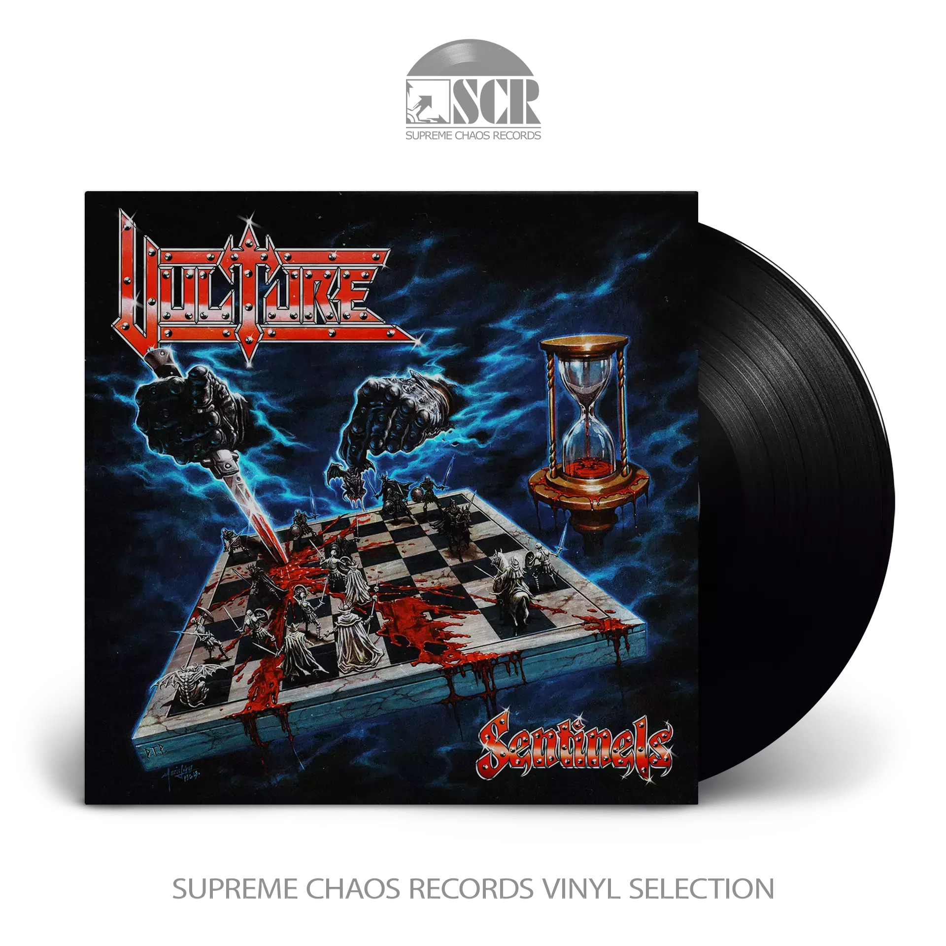 VULTURE - Sentinels · BLACK LP (Speed Metal Vinyl)