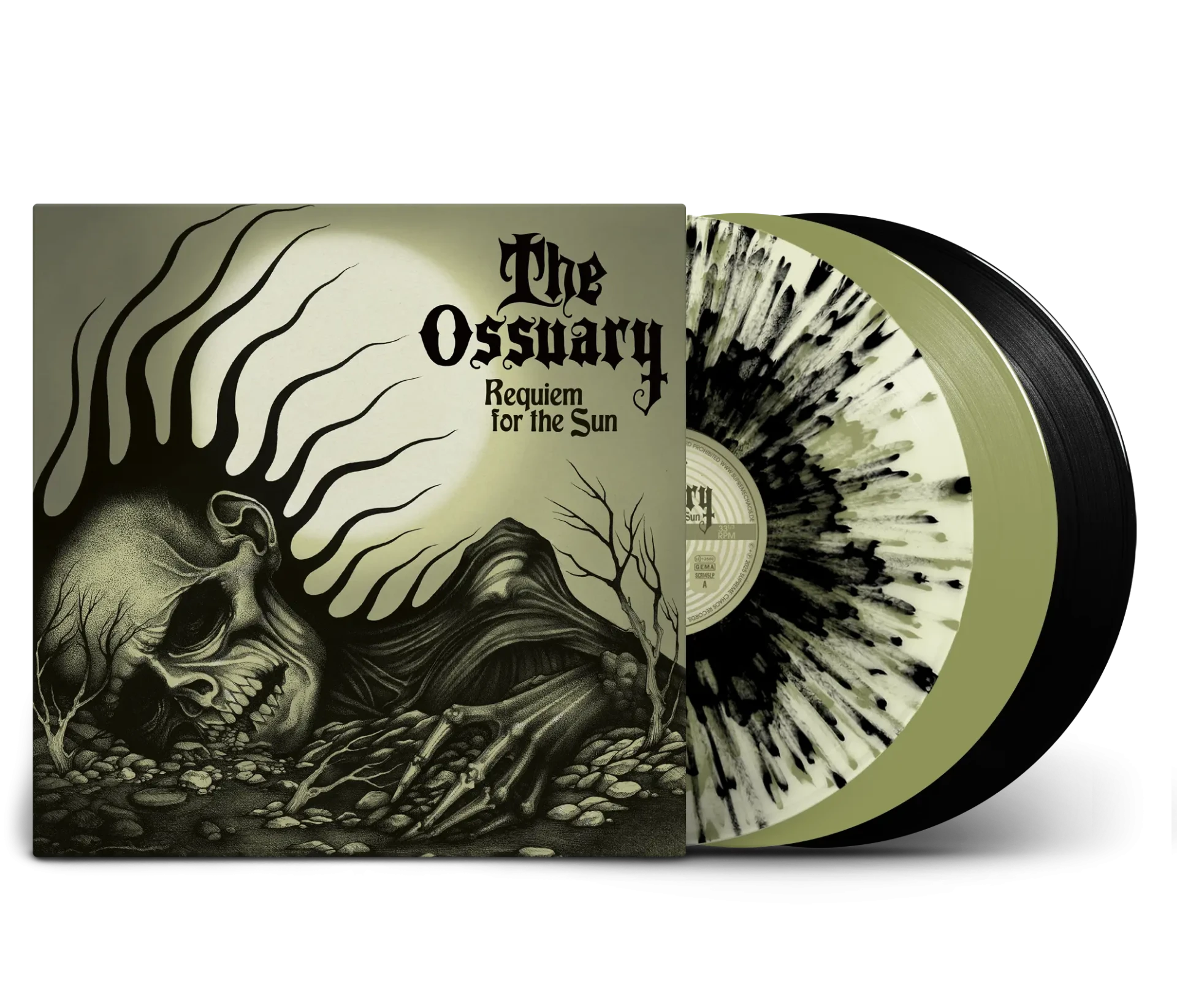 THE OSSUARY · Requiem For The Sun | OLIVE GREEN LP (Doom Metal/Doom Rock/Occult Rock Vinyl) · Picture 3