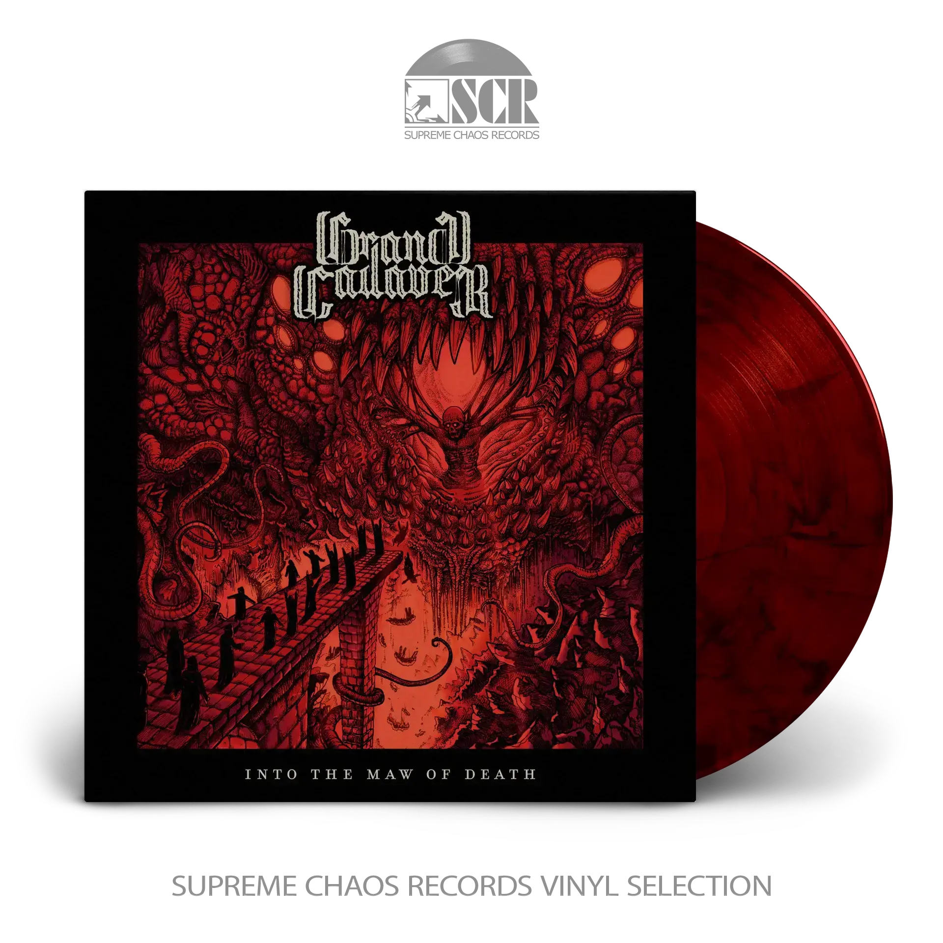 GRAND CADAVER - Into The Maw Of Death · RED MARBLED LP (Death Metal Vinyl)