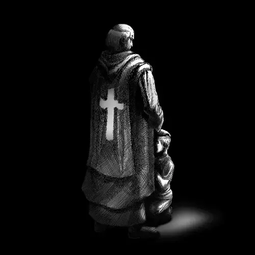 SARKOM · Seen Through the Eyes of a Paedophile Priest | BLACK 7" EP (Black Metal Vinyl) · Picture 1