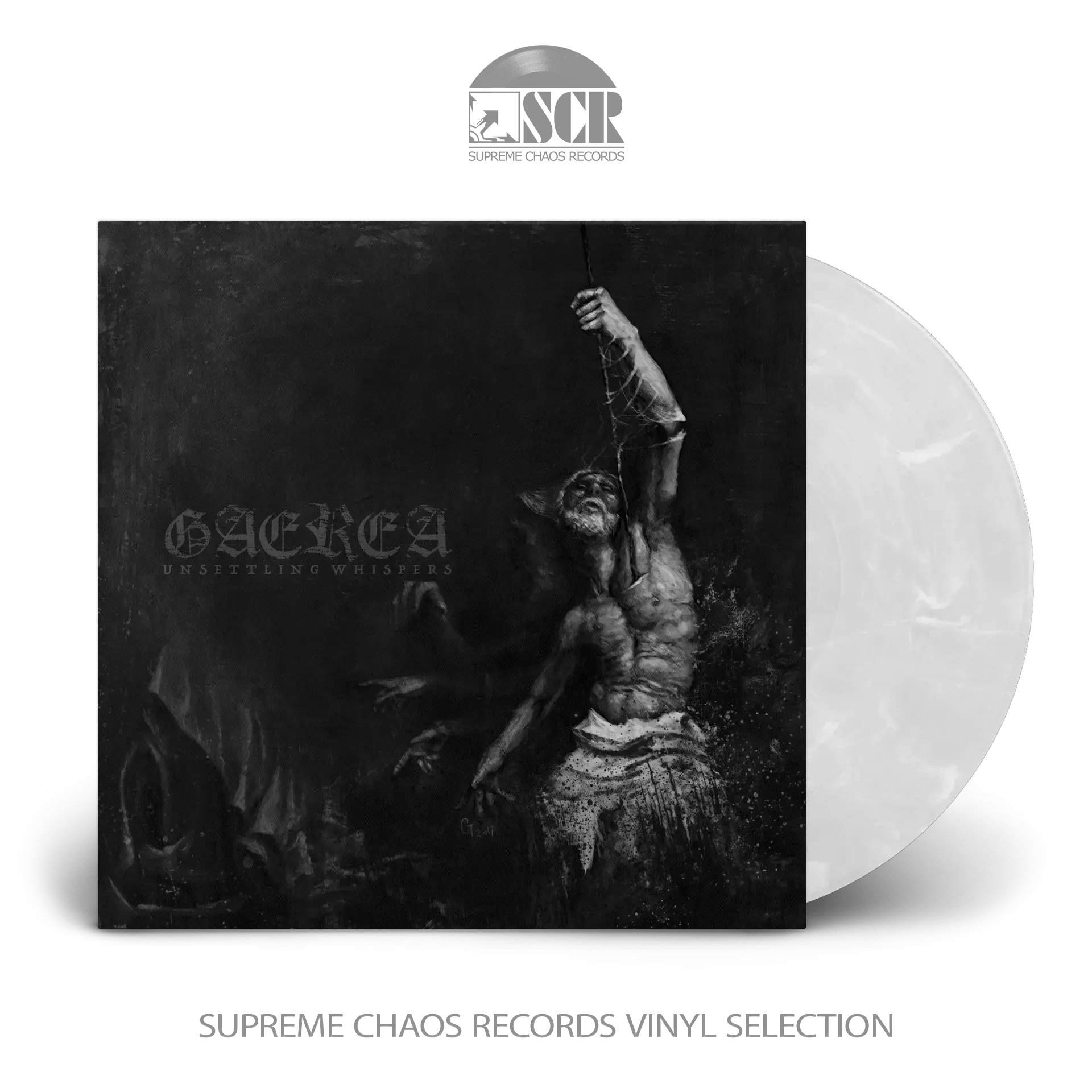 GAEREA - Unsettling Whispers · CLEAR/WHITE LP (Black Metal Vinyl)