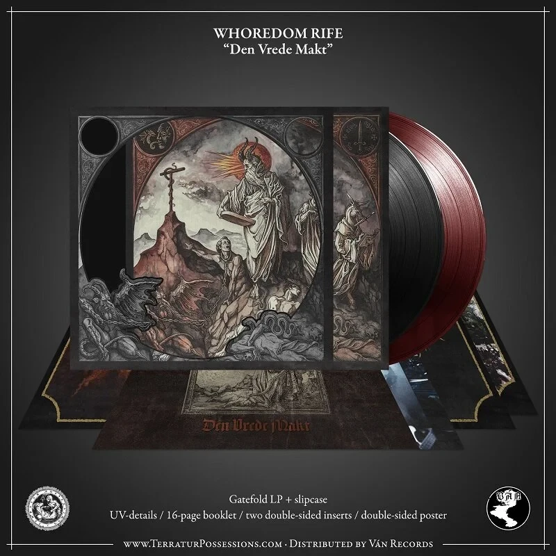 WHOREDOM RIFE · Den Vrede Makt | TRANSPARENT BLOOD RED LP (Black Metal Vinyl)