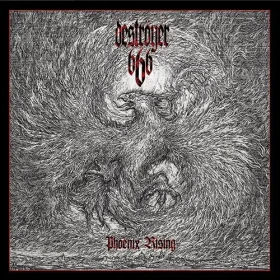 DESTRÖYER 666 · Phoenix Rising | WHITE/BLACK LP (Thrash Metal/Black Metal Vinyl) · Picture 1