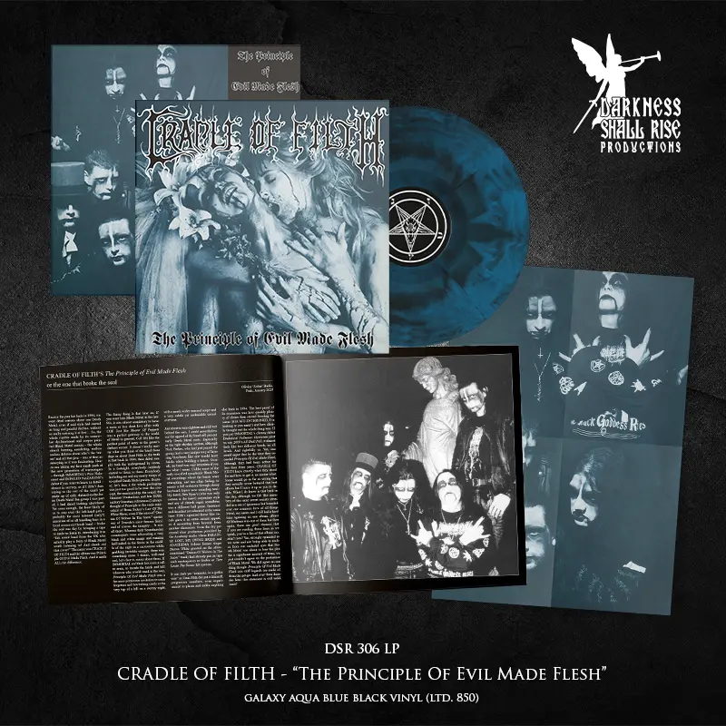 CRADLE OF FILTH · The Principle of Evil Made Flesh | GALAXY AQUA BLUE/BLACK LP (Black Metal/Gothic Metal Vinyl) · Picture 3