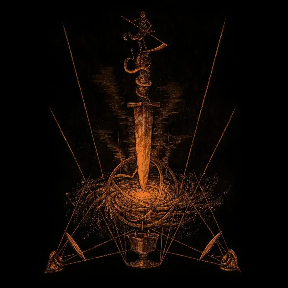 INQUISITION · Veneration of Medieval Mysticism and Cosmological Violence | CLEAR LP (Black Metal Vinyl) · Picture 1
