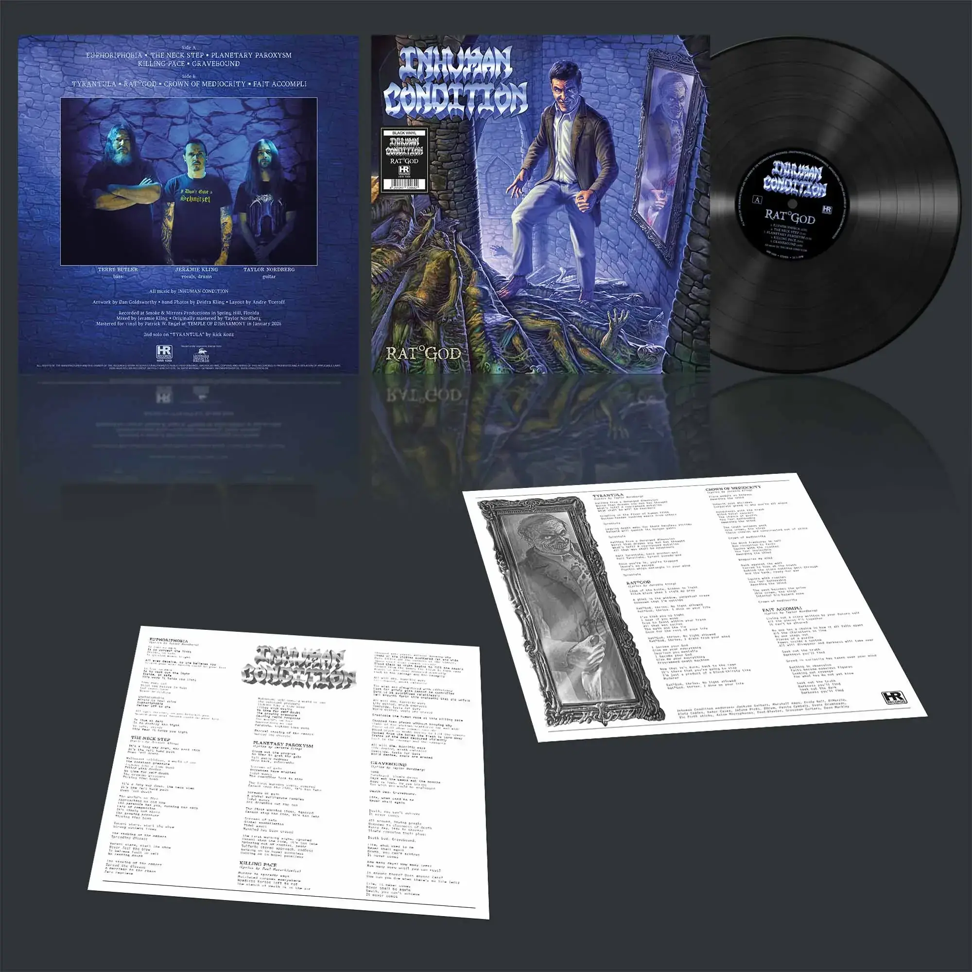 INHUMAN CONDITION · Rat God | BLACK LP (Death Metal/Thrash Metal Vinyl) · Picture 2