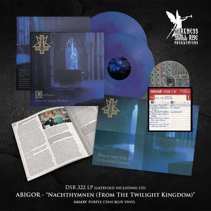 ABIGOR · Nachthymnen (From The Twilight Kingdom) | GALAXY PURPLE/BLUE LP (Black Metal Vinyl)