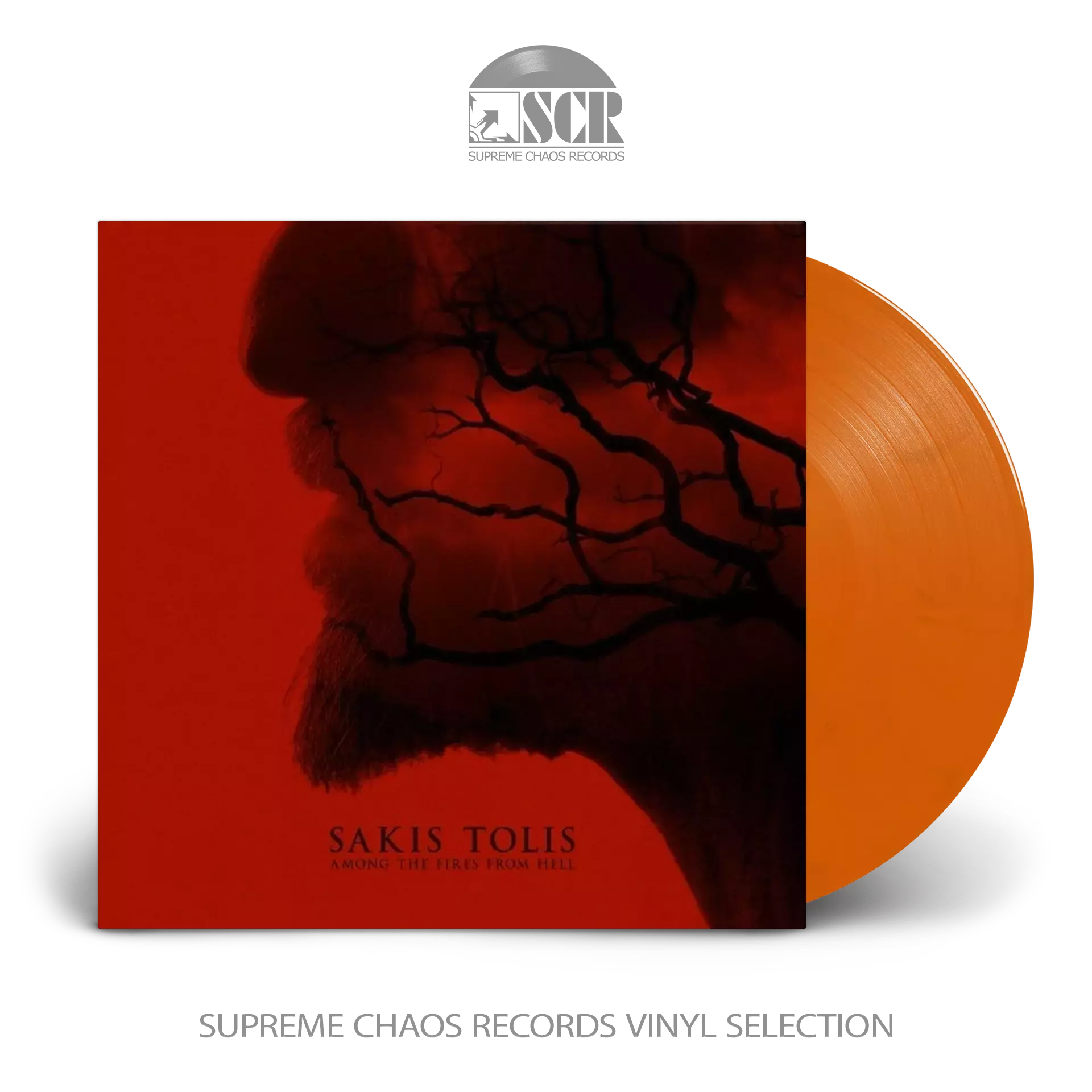 SAKIS TOLIS · Among The Fires Of Hell | ORANGE/BLACK MARBLED LP (Black Metal Vinyl)