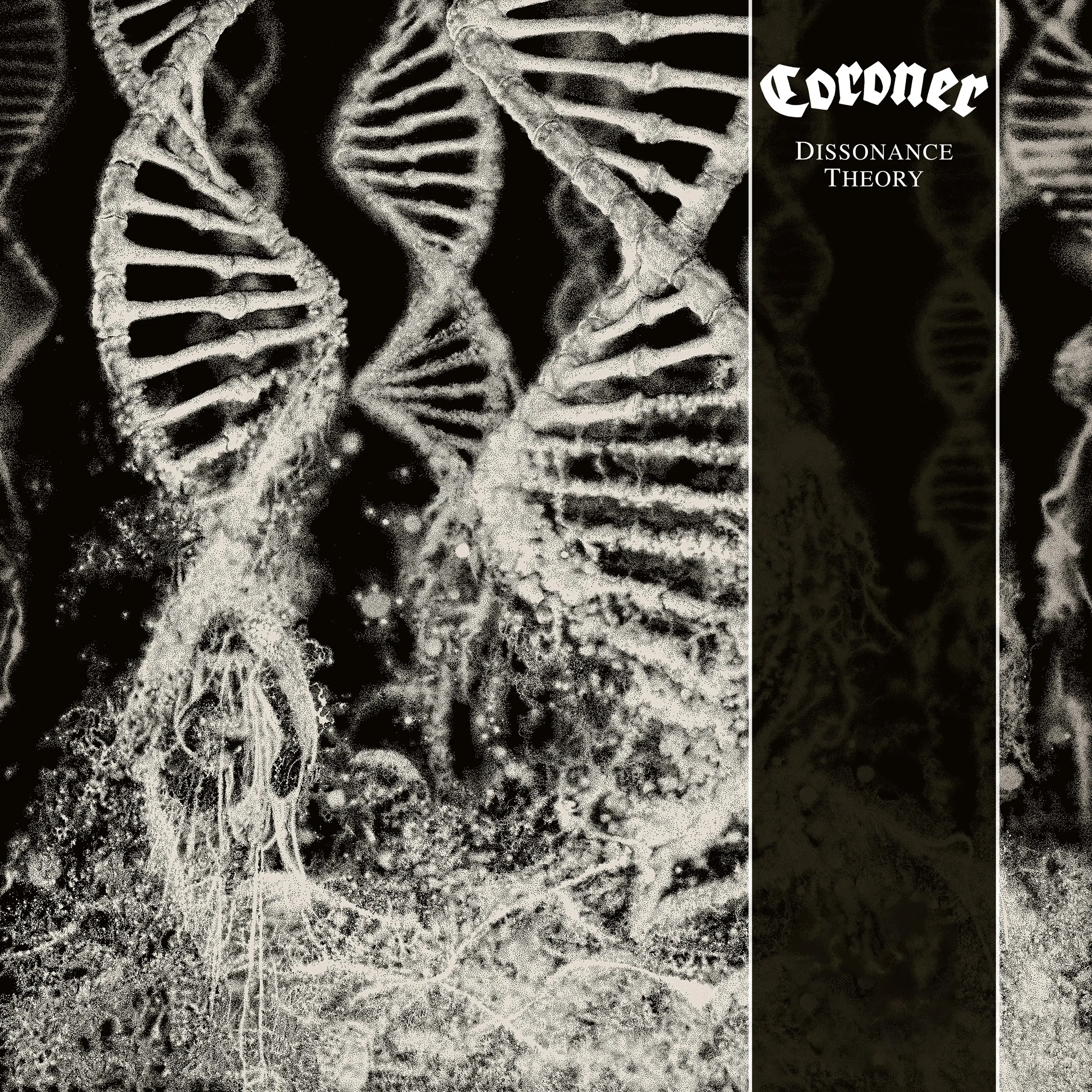 CORONER - Dissonance Theory · CREAM WHITE/BLACK MARBLED LP (Thrash Metal/Progressive Metal Vinyl) · Bild 1