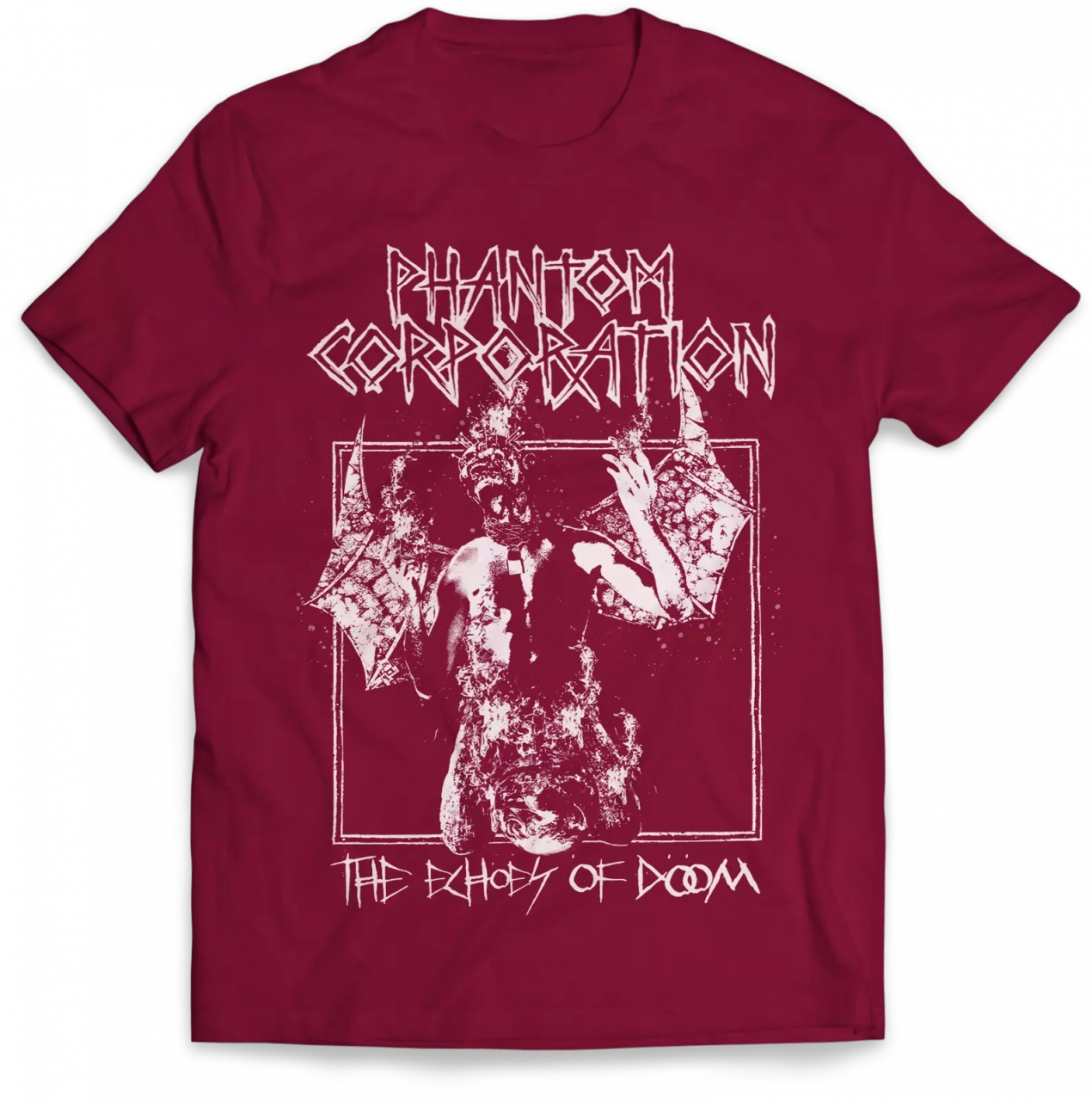 PHANTOM CORPORATION - The Echoes Of Doom · RED T-SHIRT PHANTOM CORPORATION - The Echoes Of Doom · RED T-SHIRT (Death Metal Clothes)