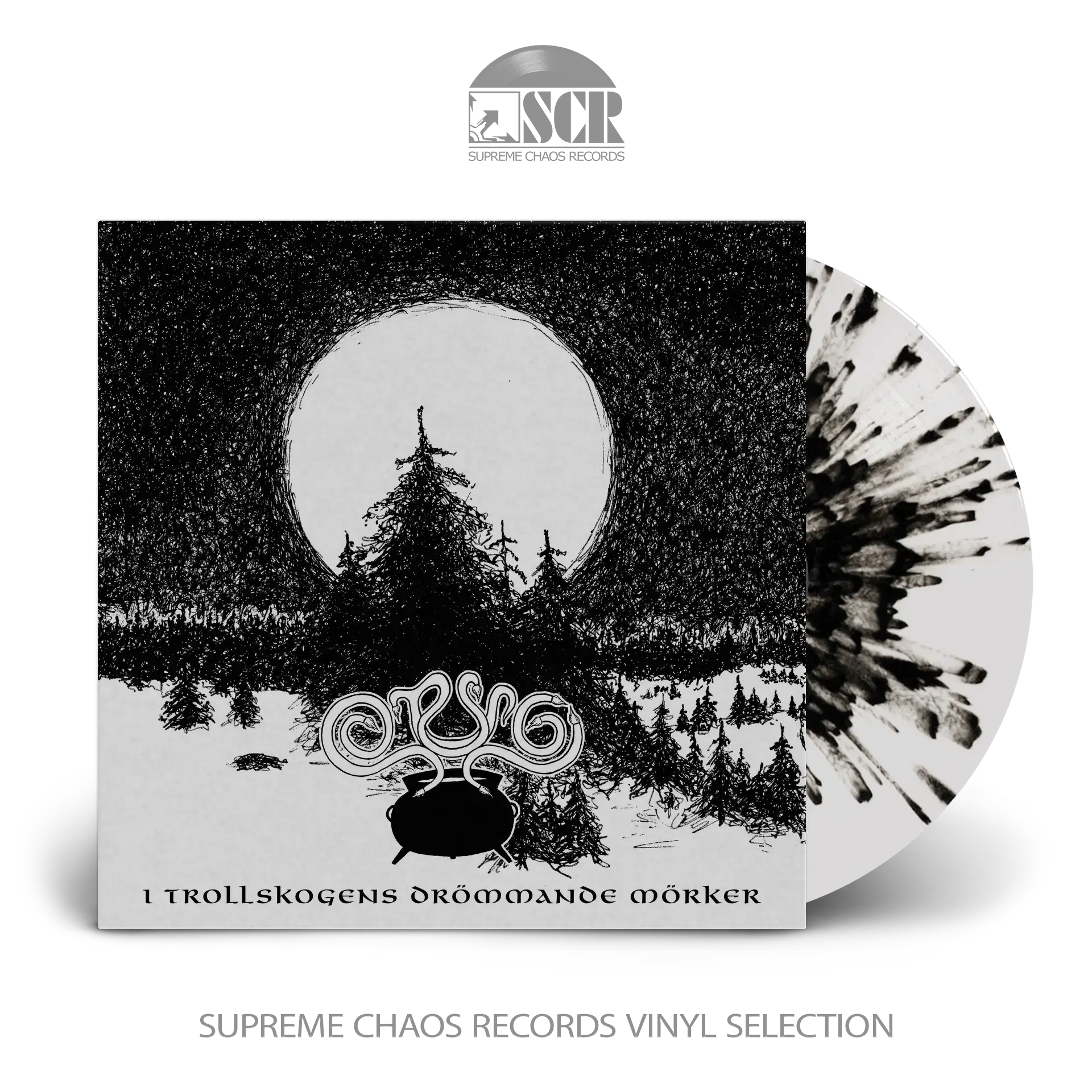 OTYG · I Trollskogens Drömmande Mörker | CREME/BLACK SPLATTER LP (Viking Metal Vinyl)