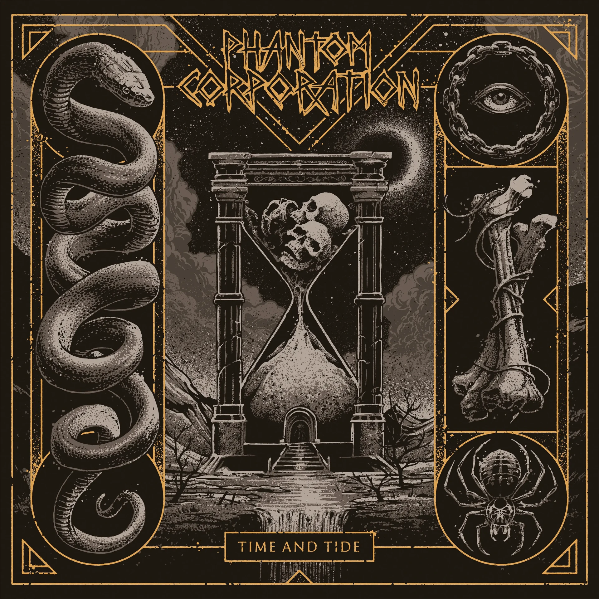 PHANTOM CORPORATION · Time And Tide | BLACK LP (Thrash Metal/D-Beat/Death Metal Vinyl) · Picture 1