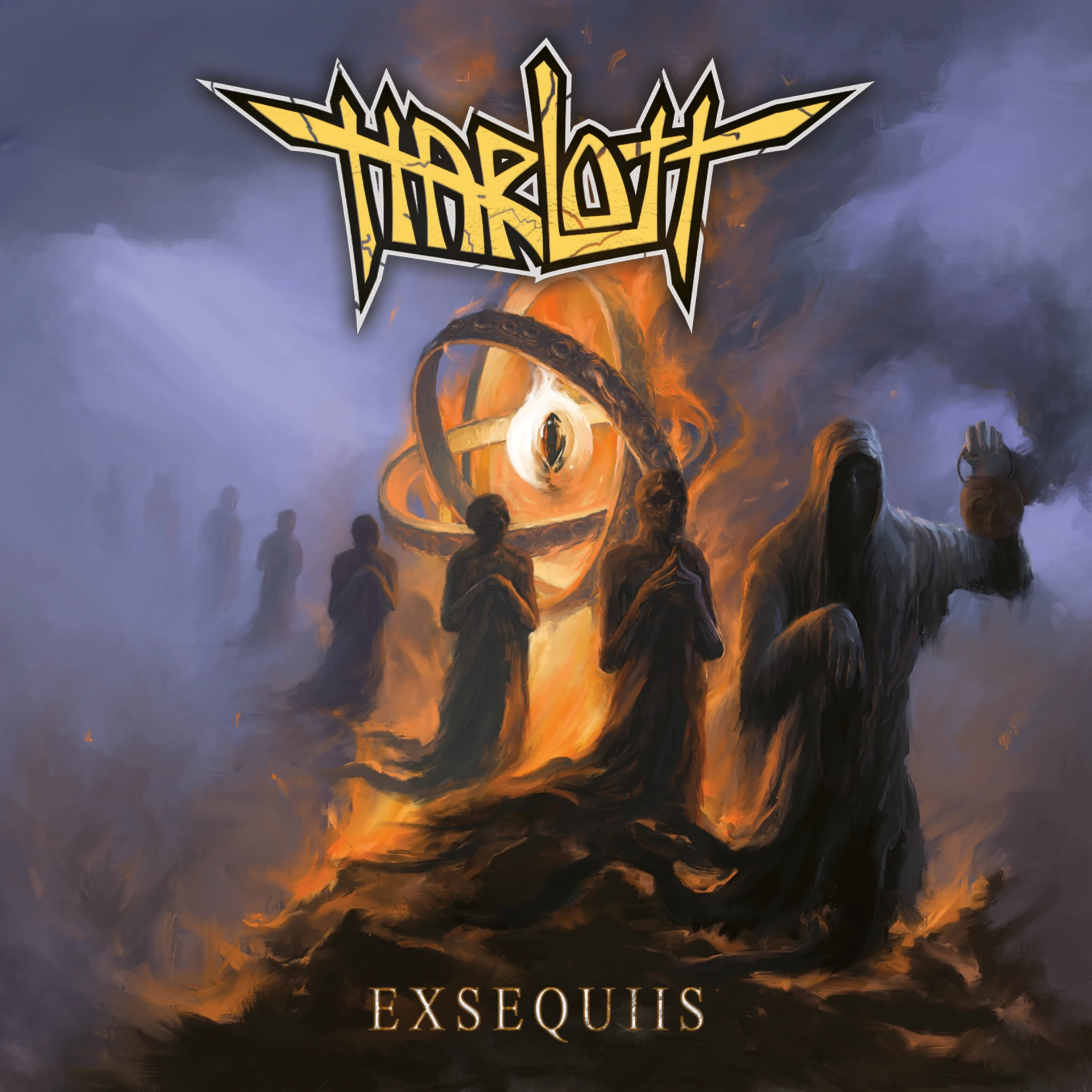 HARLOTT · Exsequiis | ORANGE/BLUE MERGED LP (Thrash Metal Vinyl) · Picture 1