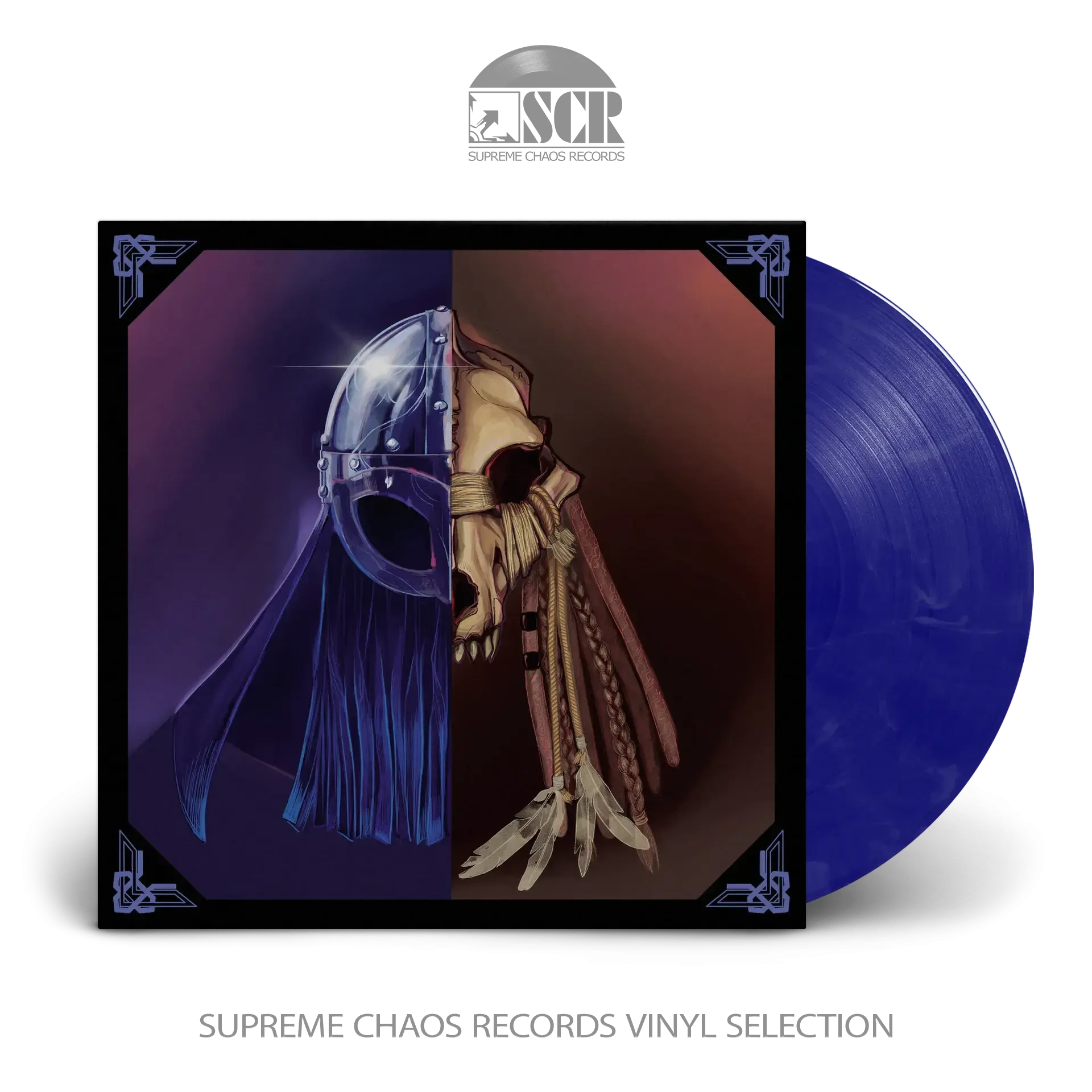 EIHWAR · Hugrheim | BLUE/WHITE/BLACK LP (Folk Metal/Pagan Metal Vinyl)