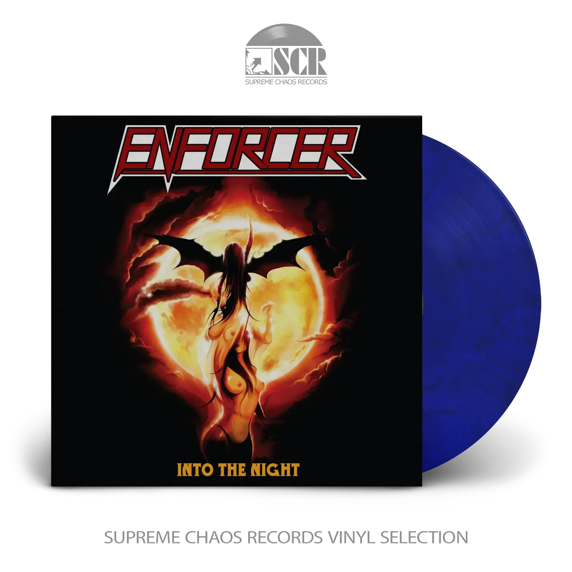 ENFORCER - Into The Night · BLUE/BLACK LP (Heavy Metal Vinyl)
