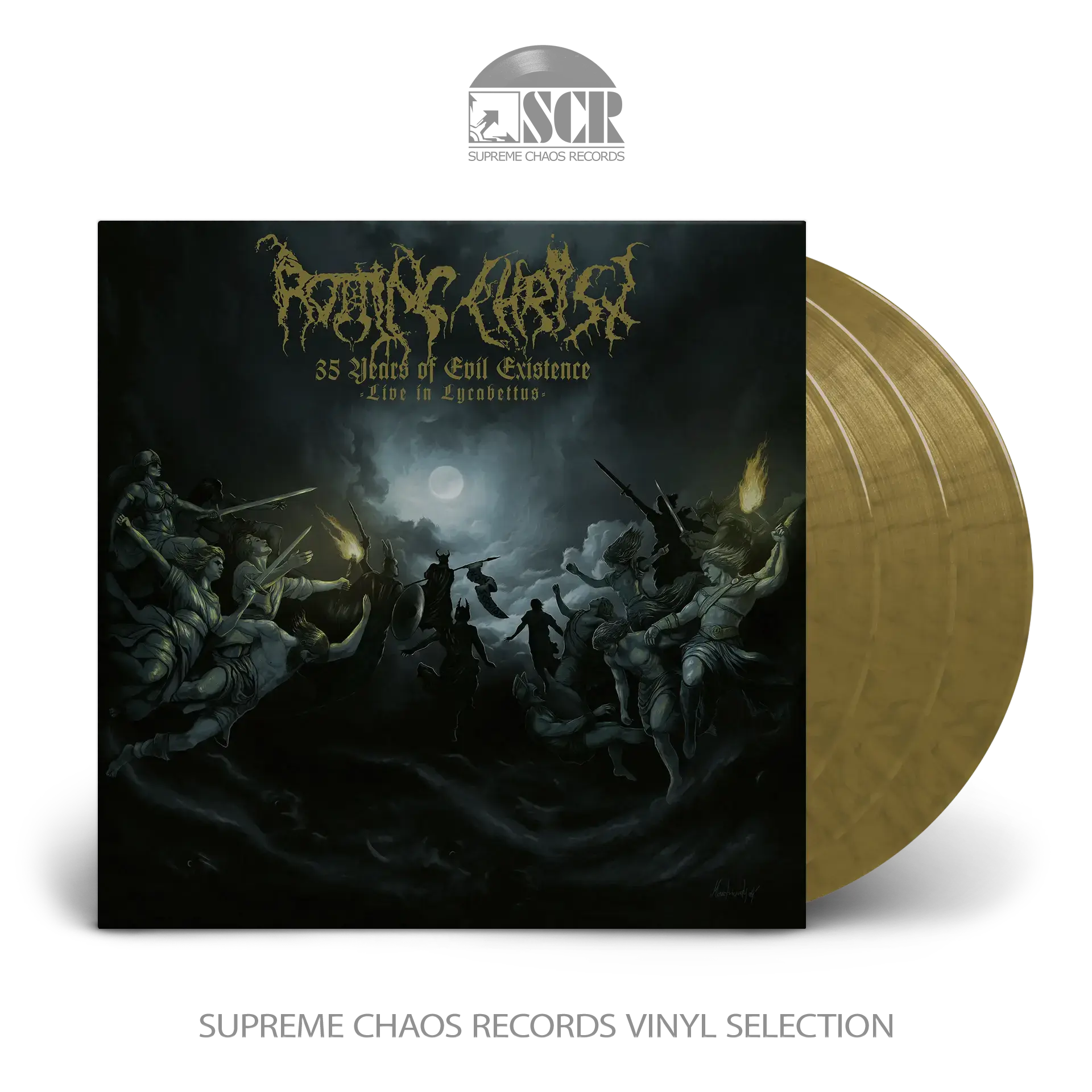 ROTTING CHRIST · 35 Years Of Evil Existence - Live In Lycabettus (B-Stock) | GOLD/BLACK 3LP (Death Metal/Black Metal Vinyl)