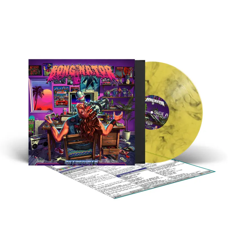 BONGINATOR · Retrodeath | YELOW/BLACK LP (Death Metal Vinyl) · Picture 2
