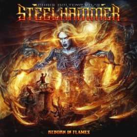 CHRIS BOHLTENDAHL'S STEELHAMMER · Reborn In Flames | BLACK LP (Heavy Metal Vinyl) · Picture 1