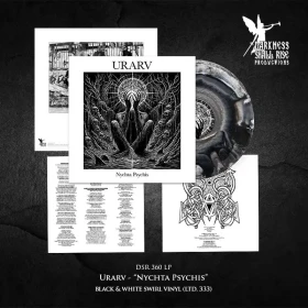 URARV · Nychta Psychis | BLACK WHITE SWIRL LP (Black Metal Vinyl) · Picture 2