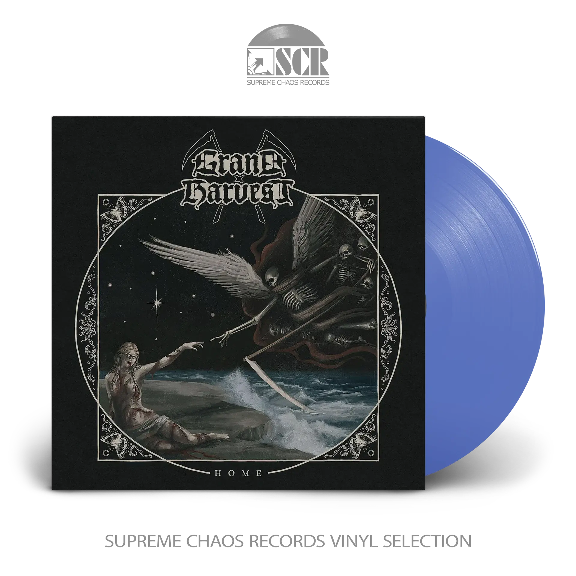 GRAND HARVEST · Home | CLEAR BLUE LP (Blackened Death Metal Vinyl)