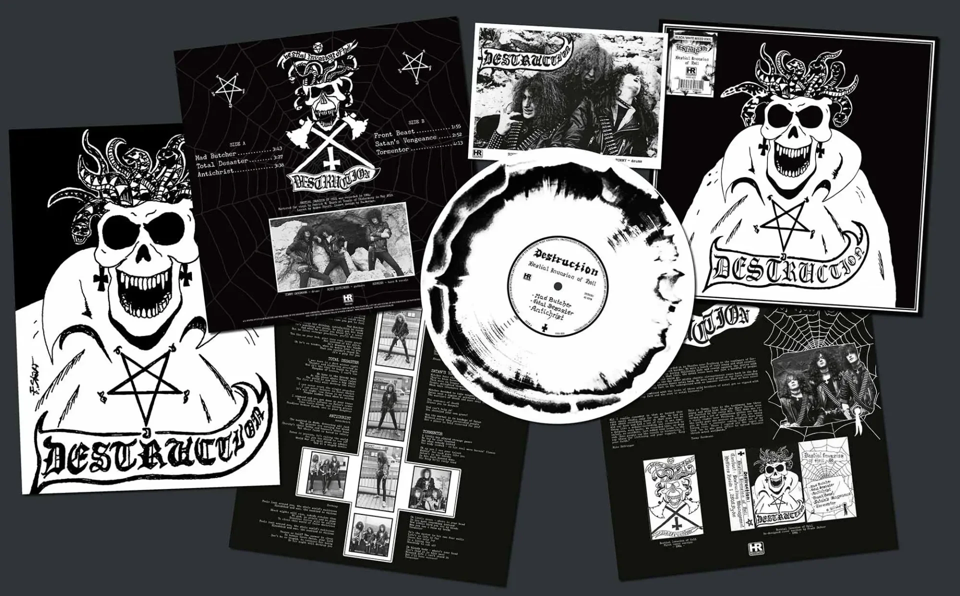 DESTRUCTION - Bestial Invasion Of Hell [BLACK/WHITE MIXED LP] (Thrash Metal Vinyl) · Picture 2