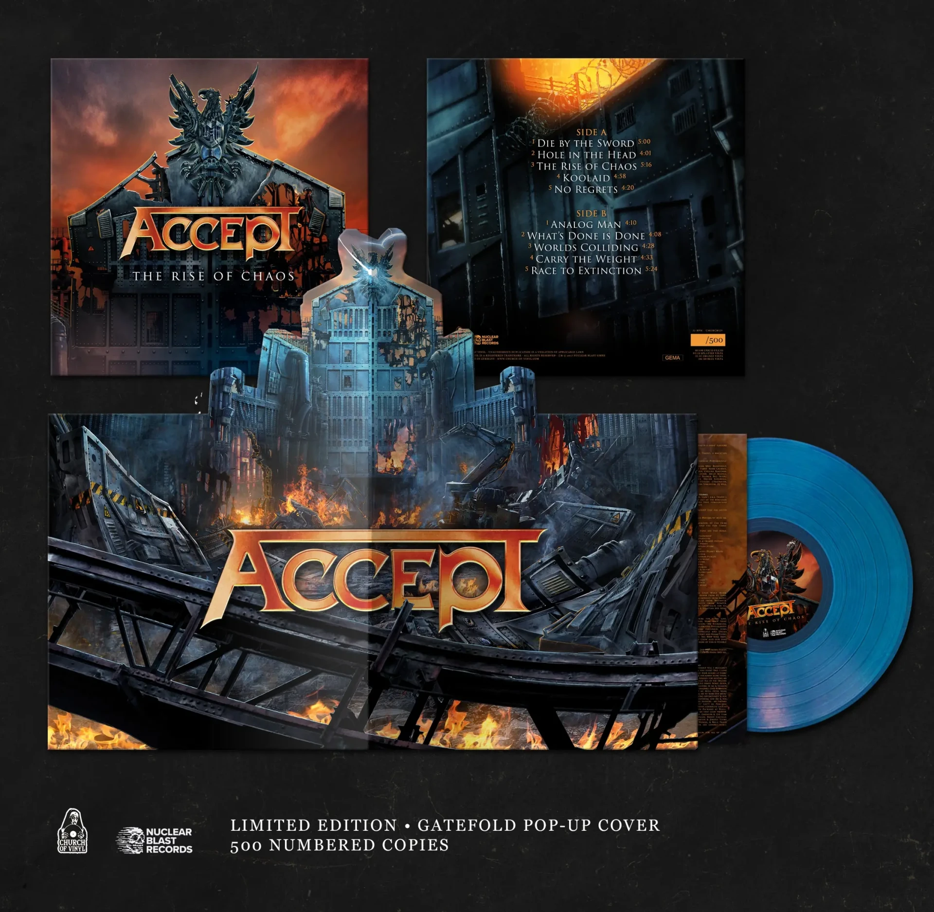 ACCEPT - The Rise Of Chaos (Pop-Up) · BLUE LP