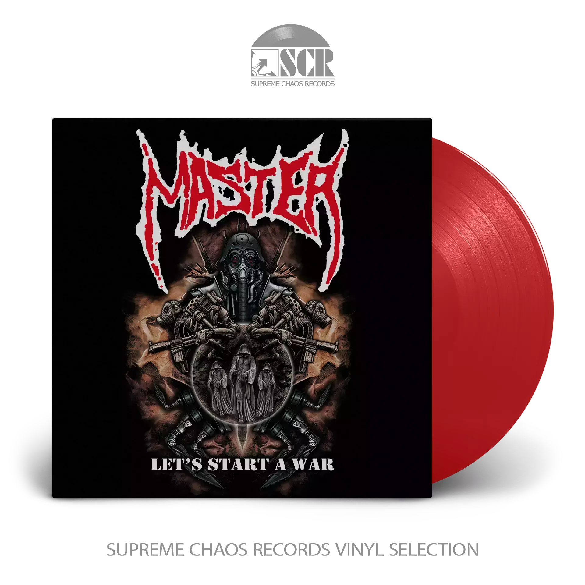 MASTER · Let's Start A War | TRANSPARENT RED LP (Death Metal Vinyl)