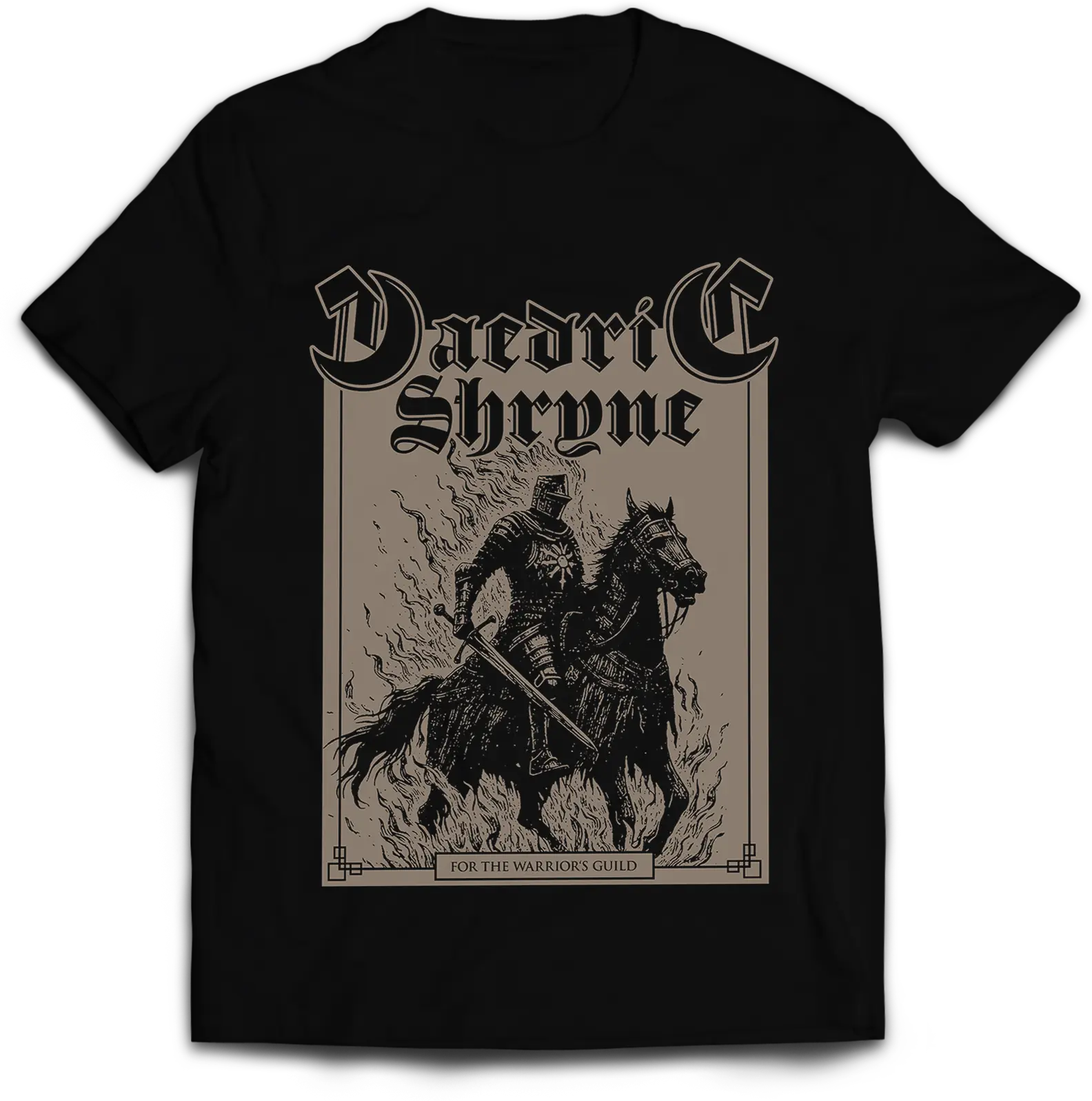 DAEDRIC SHRYNE · For The Warriors Guild | T-SHIRT (Heavy Metal Clothes)