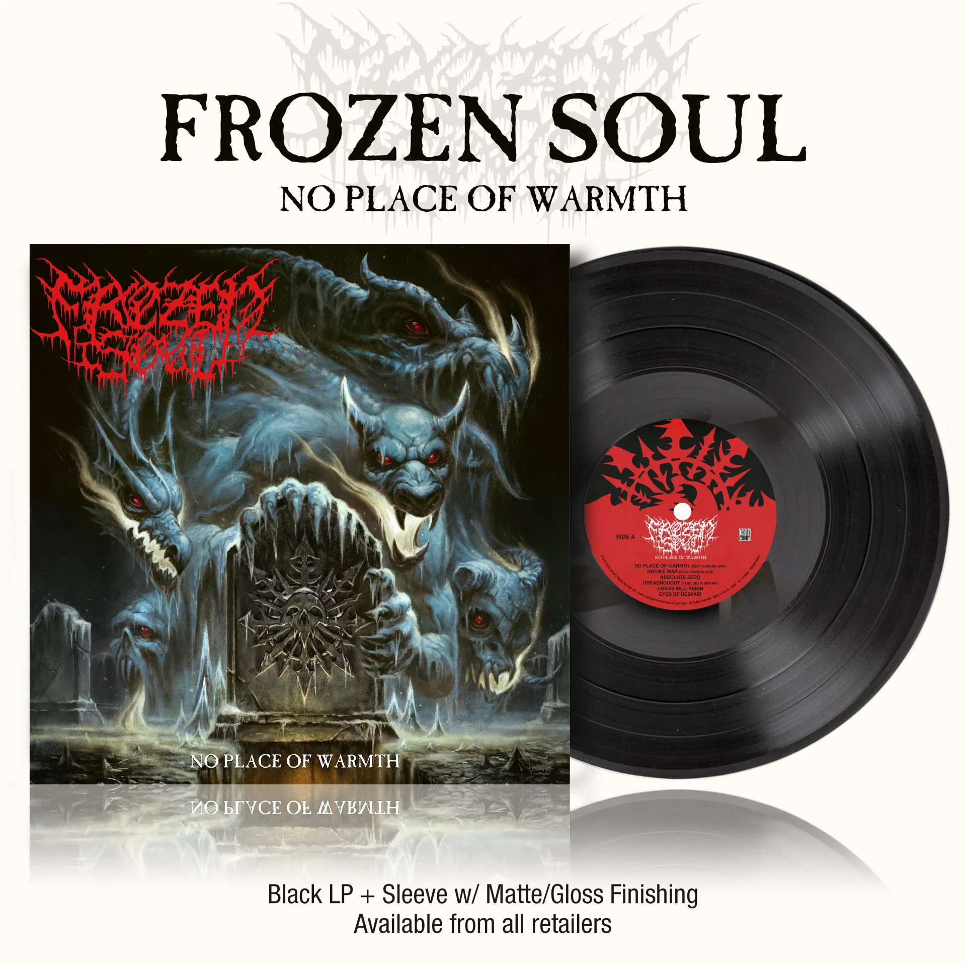 FROZEN SOUL · No Place Of Warmth | BLACK LP (Death Metal Vinyl) · Picture 3