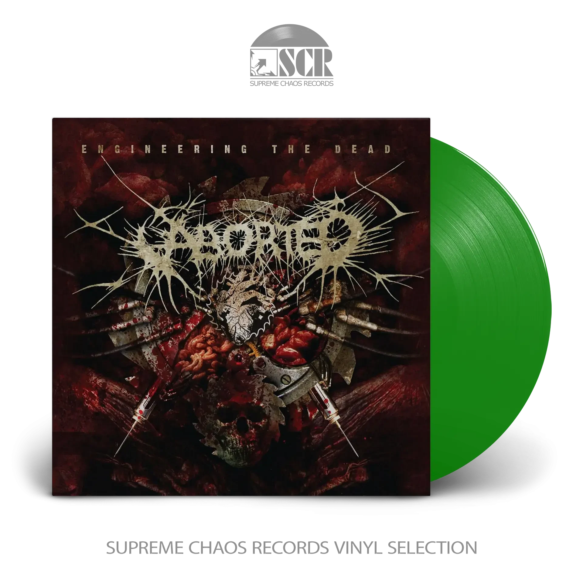 ABORTED · Engineering the Dead | TRANSPARENT GREEN LP (Death Metal Vinyl)